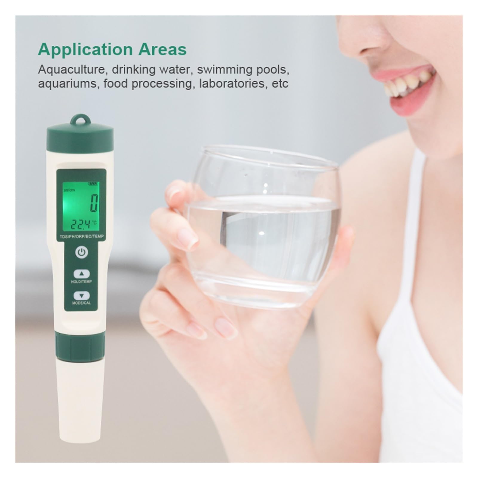 Tester miernika PH, 10 w 1 PH/TDS/EC/SALT/TEMP/SG/ORP/H2/żyzna/rezystywność Tester ści wody do basenów, wody pitnej, akwariów,Woda pitna, Hydroponika, SPA, Browarnictwo