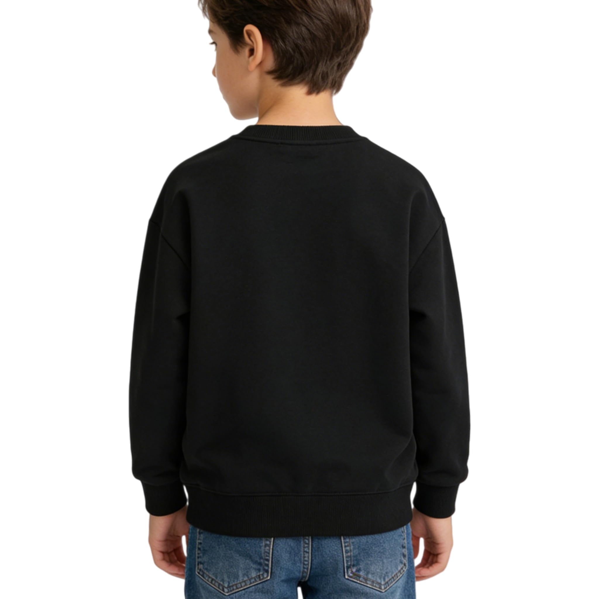 Rolanko Sudadera para Niños y Niñas Manga Larga Jersey con Cuello Redondo Pulóver de Uniforme Escolar