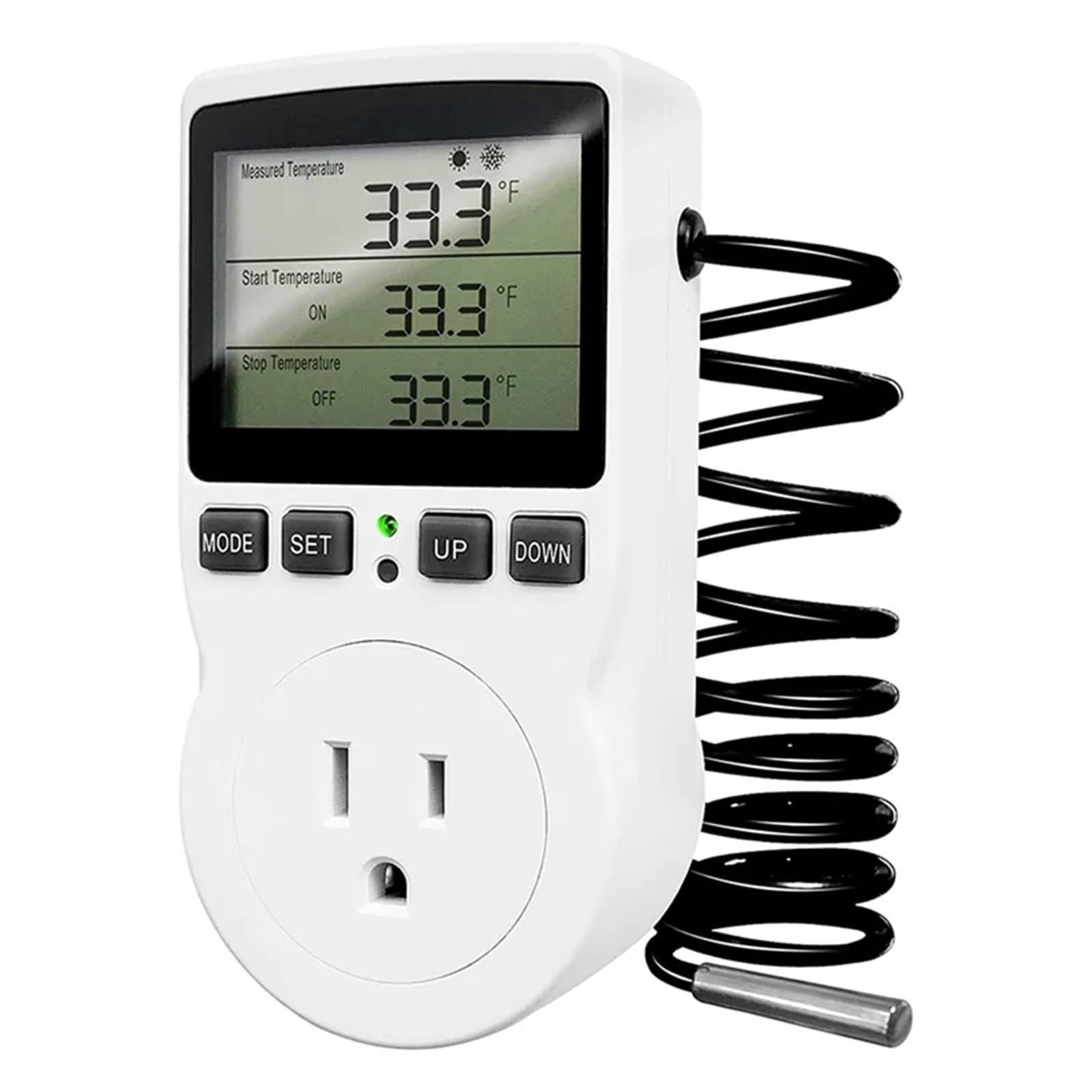 Controlador de Temperatura Digital A22I, Salida de termostato de 120 V y 110 V for terrario de Reptiles e invernaderos (EE. UU.)