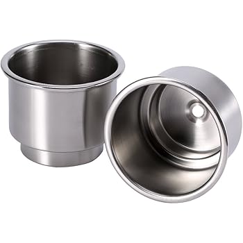 holder insert cup universal bottle stainless drink marine boat drain steel yacht pcs rv hole