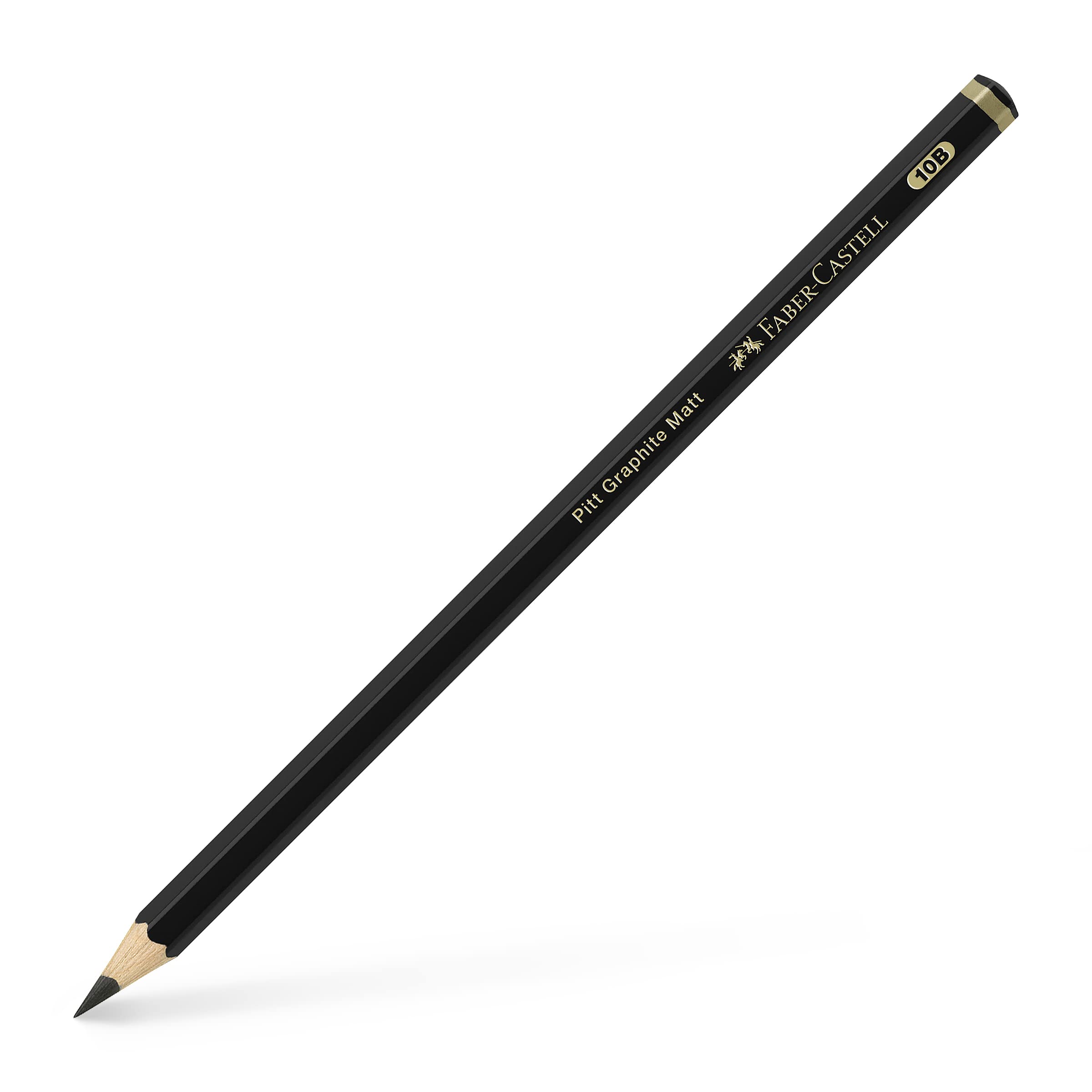 Faber-Castell 115210, Box 12 pencils pitt matte graphite, 10B, Black