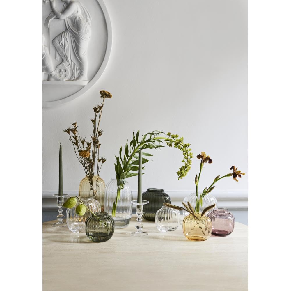 Amazon.com: Holmegaard Primula Oval Vase, Amber, 4.9