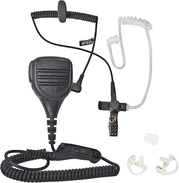 HYS Walkie Talkie Speaker Microphone Multi Pin Shoulder Microphone Compatible with Motorola DP3400, DP3600, DP3401, DP3601, DP4400, DP4401 DP4600, DP4601, DP4800, DP4801