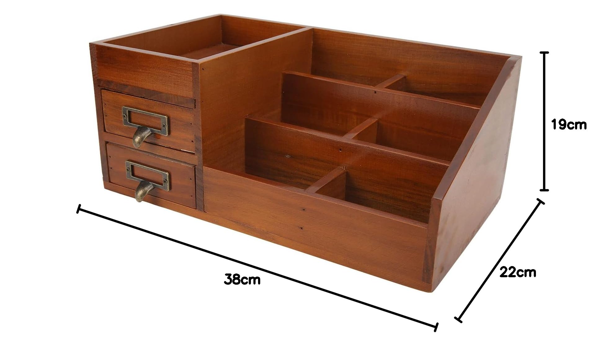 Organisateur de maquillage en bois Antique rétro multicouche armoire de rangement bureau tiroir cosmétique boîte de rangement de bijoux pour chambre à coucher commode bureau bois