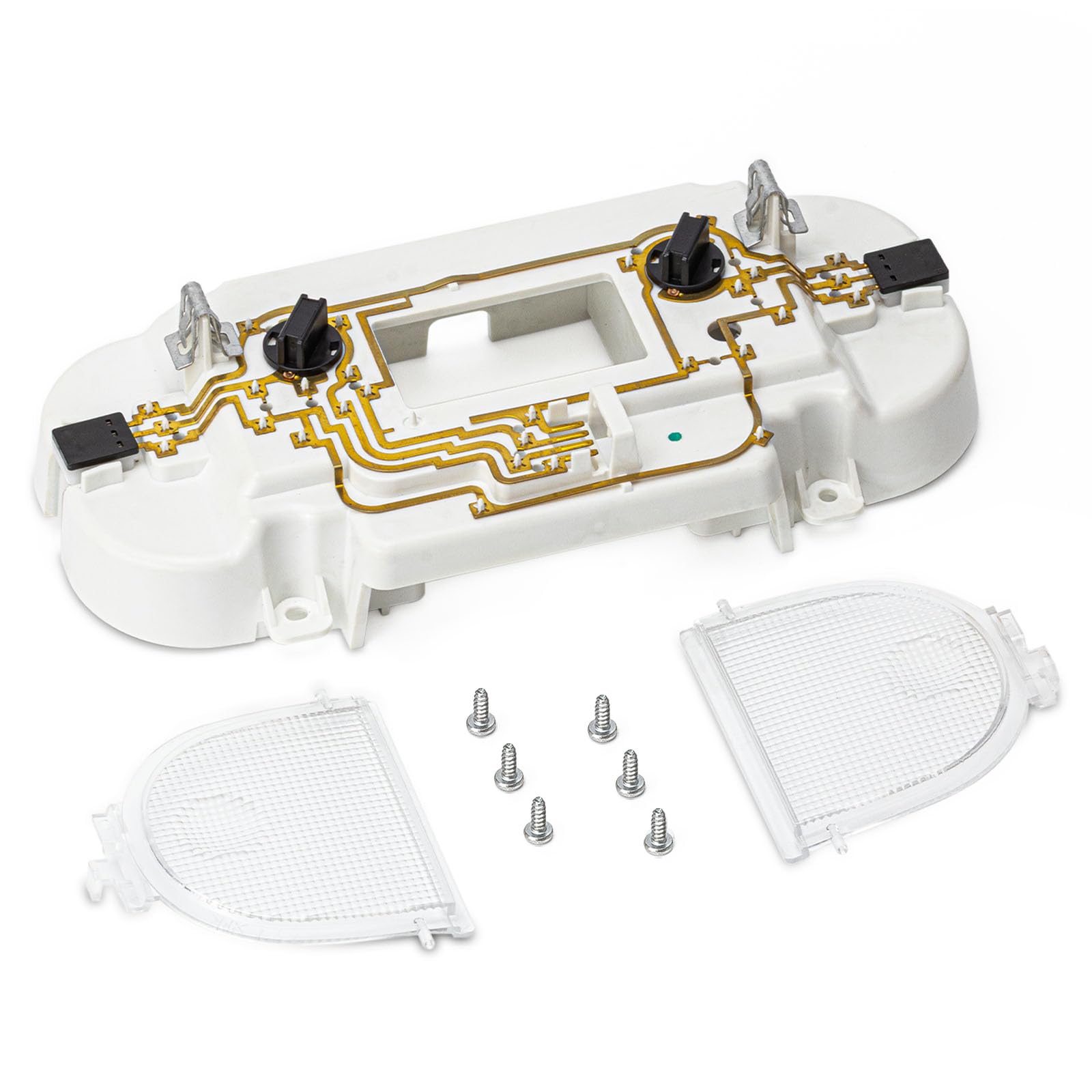 Front Overhead Console Circuit Board Repair Kit w/Lens Fit for Ford F150/Lincoln Mark LT 2004-2008, F250/F350 Super Duty 2008-2010 | Cab Interior Ceiling Dome Reading Light | Map Lamp | VM2396 829182