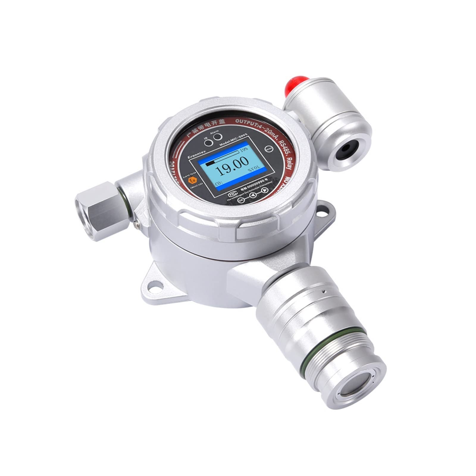 Gasmelder, Wasserstoffsulfid 0-100 ppm fester Einzelgasdetektor, hochpräziser Sensor for Chemikalie, Erdöl, Rohrleitung,Schnelle Reaktion Innerhalb