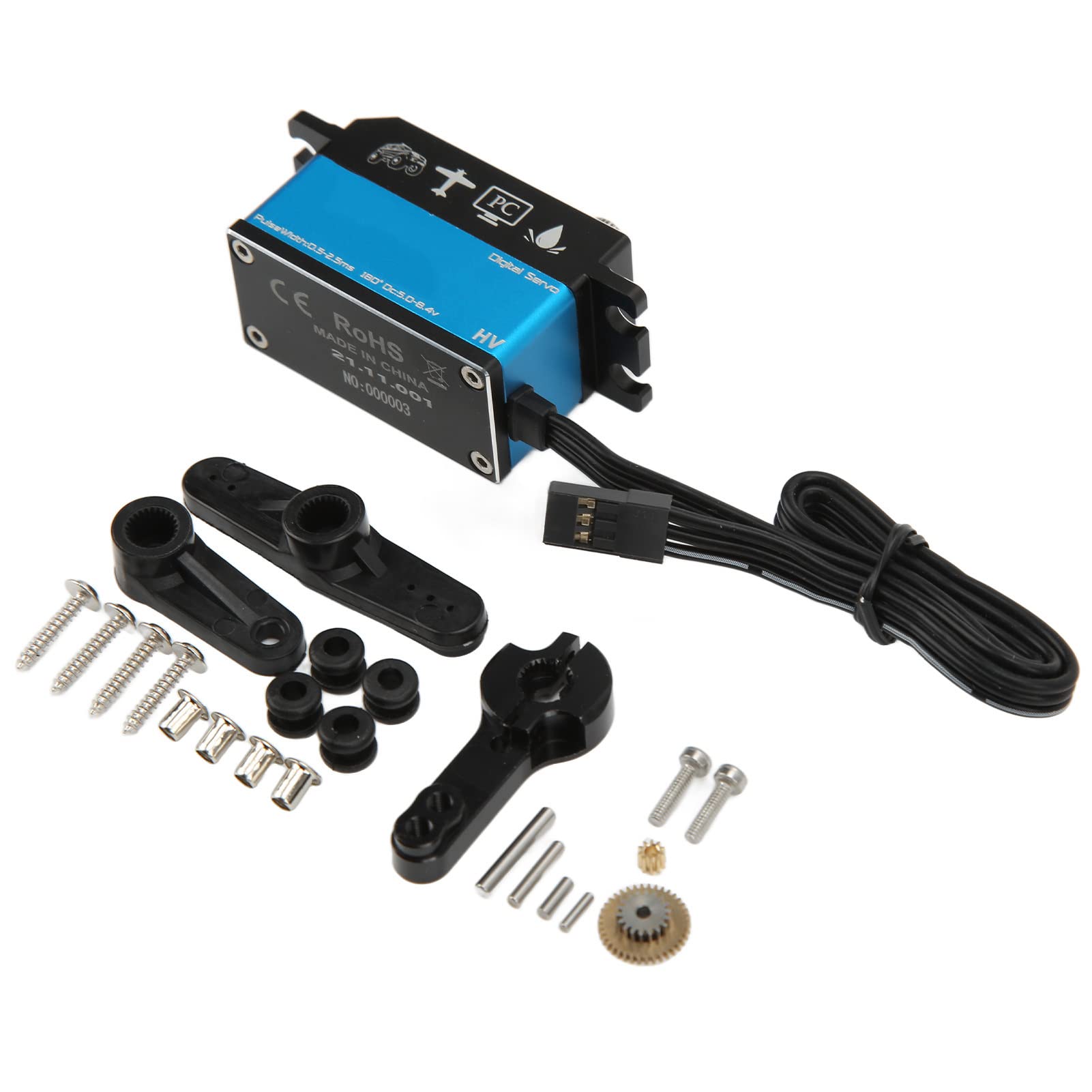 R10 Servo motore digitale da 10 kg Servo digitale impermeabile con ingranaggi in metallo a coppia elevata per auto RC 1/8 1/10