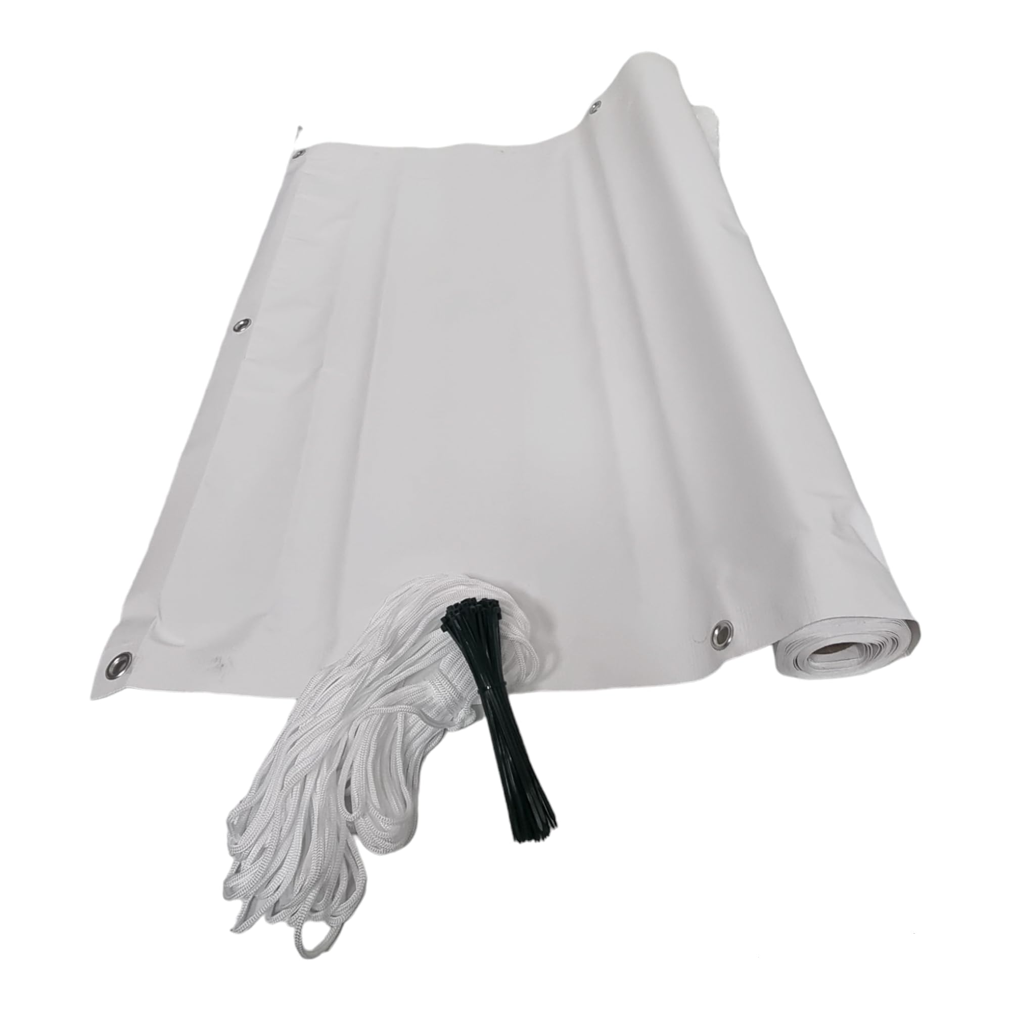 Pinto Ferramenta Frangivista Balcone PVC Telo Copri Ringhiera Striscia Impermeabile Anti-UV Occhiellato Frangivento Privacy Schermatura Recinzione Terrazzo Giardino con Accessori (H19X35MT, Verde