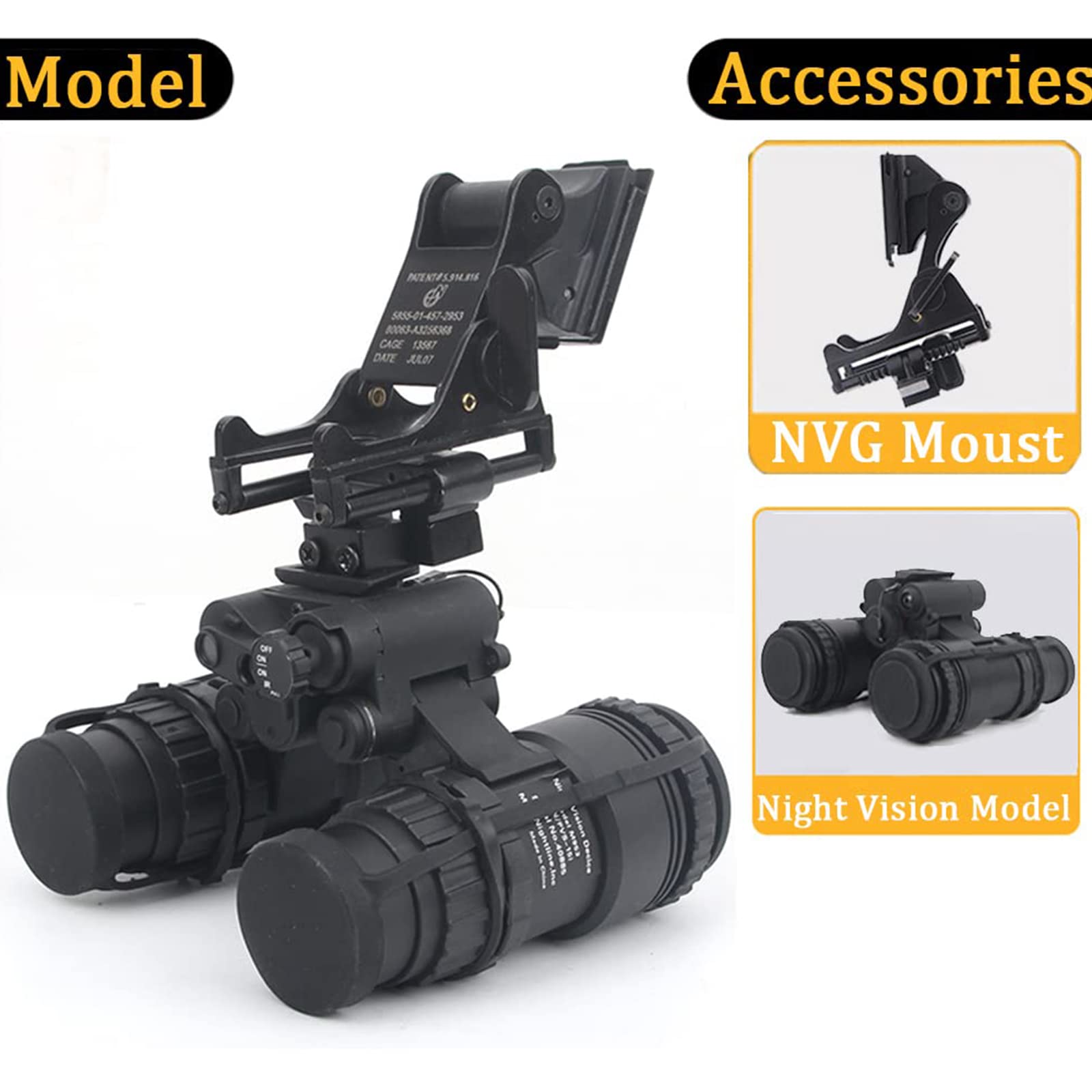 Nvg Mount, Con Telescopio Modello, Flip Up Mount Kit Per Psv-14 Psv-18 Full Metal Tactical Casco Attacco Mount Adatto M88 Mich.