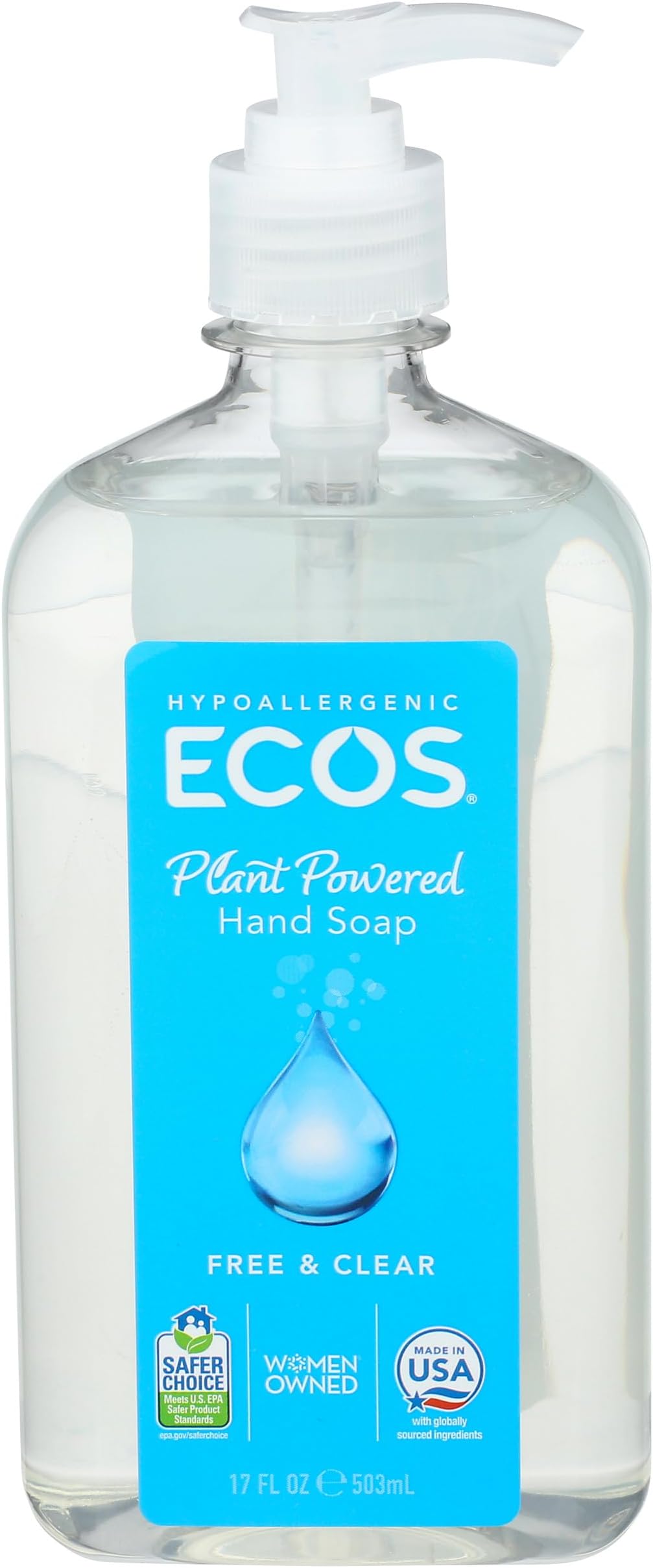 ECOS Free And Clear Hand Soap, 17 OZ