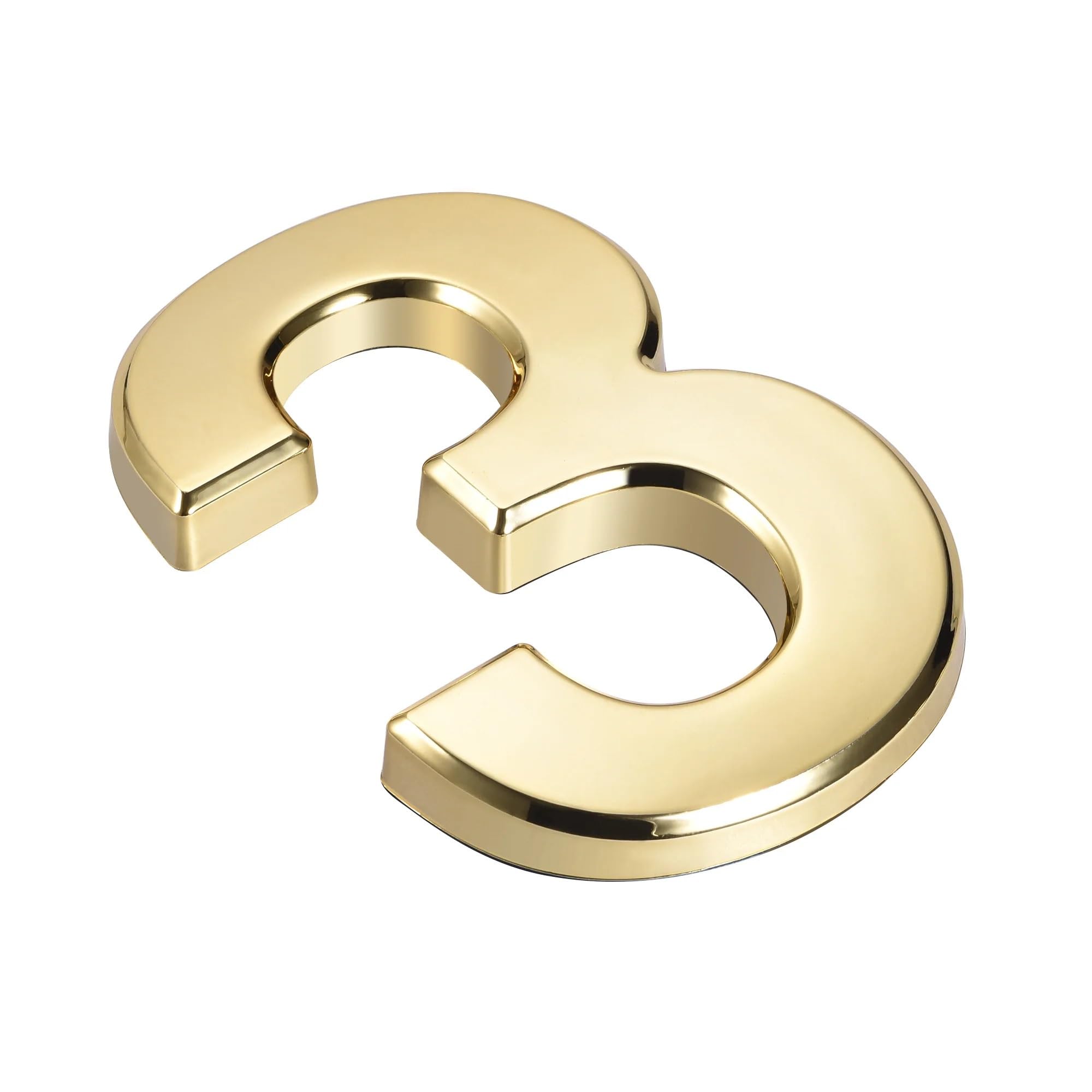 Tabliczki z numerami domów, Samoprzylepny numer domu 3,94 cala ABS plastikowa liczba 0/3 do, hotelu, skrzynki pocztowej, znaku adresu(Gold,0)