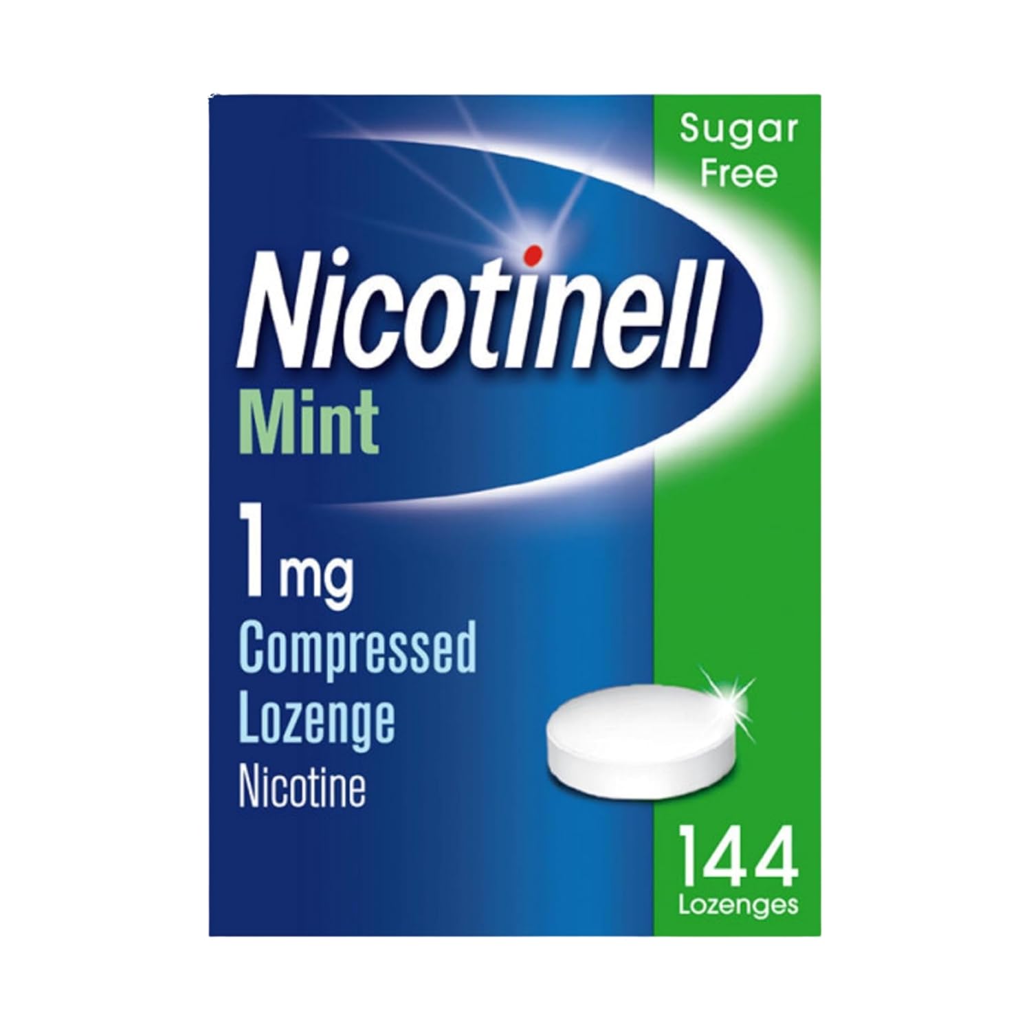 Nicotinell Mint 1mg Sugar Free 2 x 144 Total - 288 Lozenges  (EXP : 02/2028)