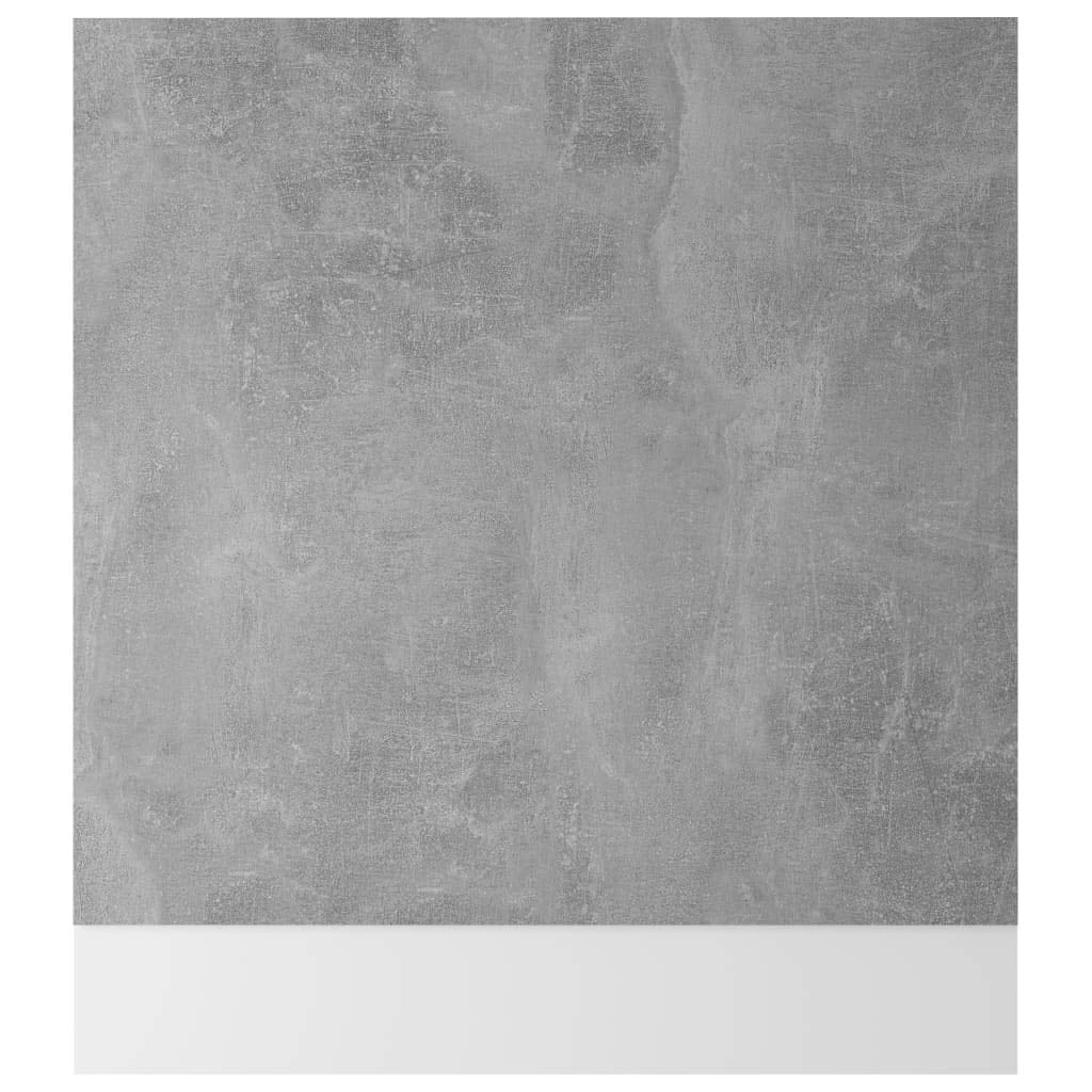 Tomostar Façade de Porte Lave Vaisselle, Panneau de Lave-Vaisselle Accessoire pour Lave-Vaisselle Cuisine Lyon Gris béton Bois d'ingénierie