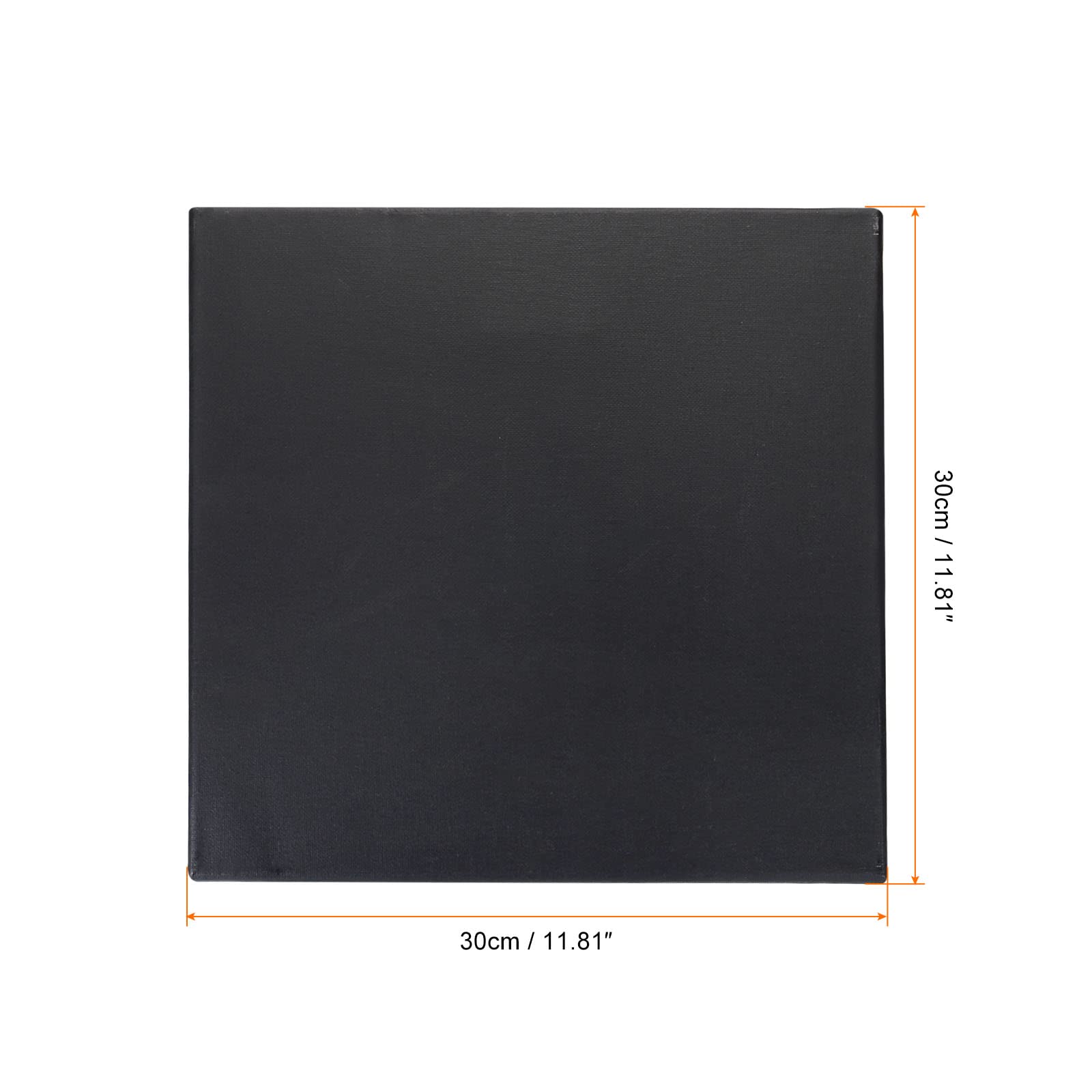 PATIKIL Pintura Lienzos para Pintar, 4 Paquete 12x12 Pulgadas Cuadrado Madera Marco Estirado En Blanco Arte Tablero Paneles para Acrílico, Óleo, Al Temple Pintura, Negro