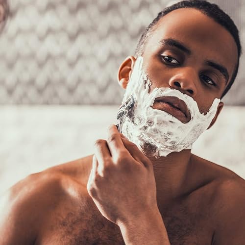 Miniatura 4 de MNSC Old Faithful Naturally Better Pump Shave Cream - Afeitado suave, fórmula hipoalergénica para la piel sensible, piel más suave, evita rasguños,