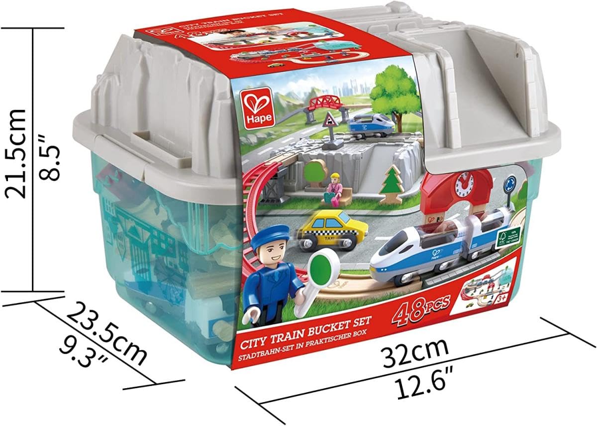 Amazon | Hape(ハペ) お片付けシティレールボックス レールセット 75