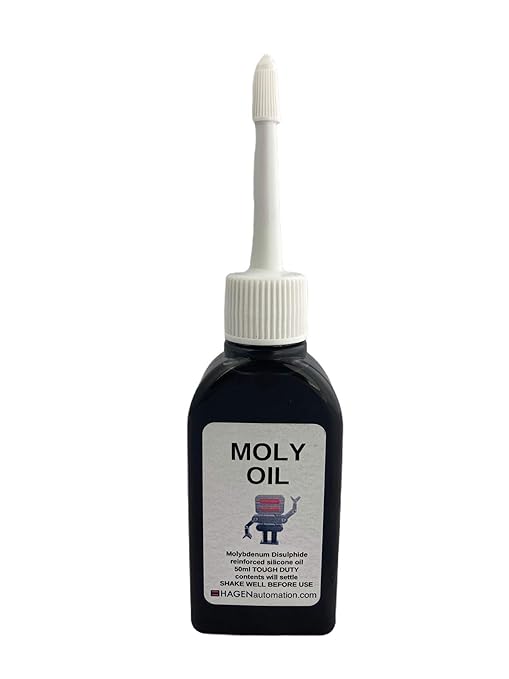 MOLY OIL Molybdenum Aceite de silicona reforzado (50 ml) Lubricante resistente para robots