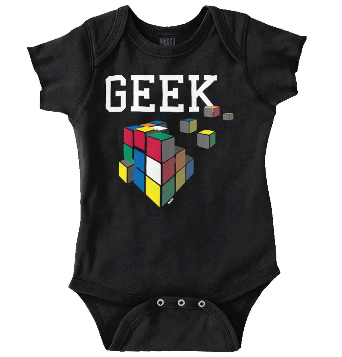 Graphic Rubik's Cube Geek Brain Teaser Gift Baby Romper Bodysuits