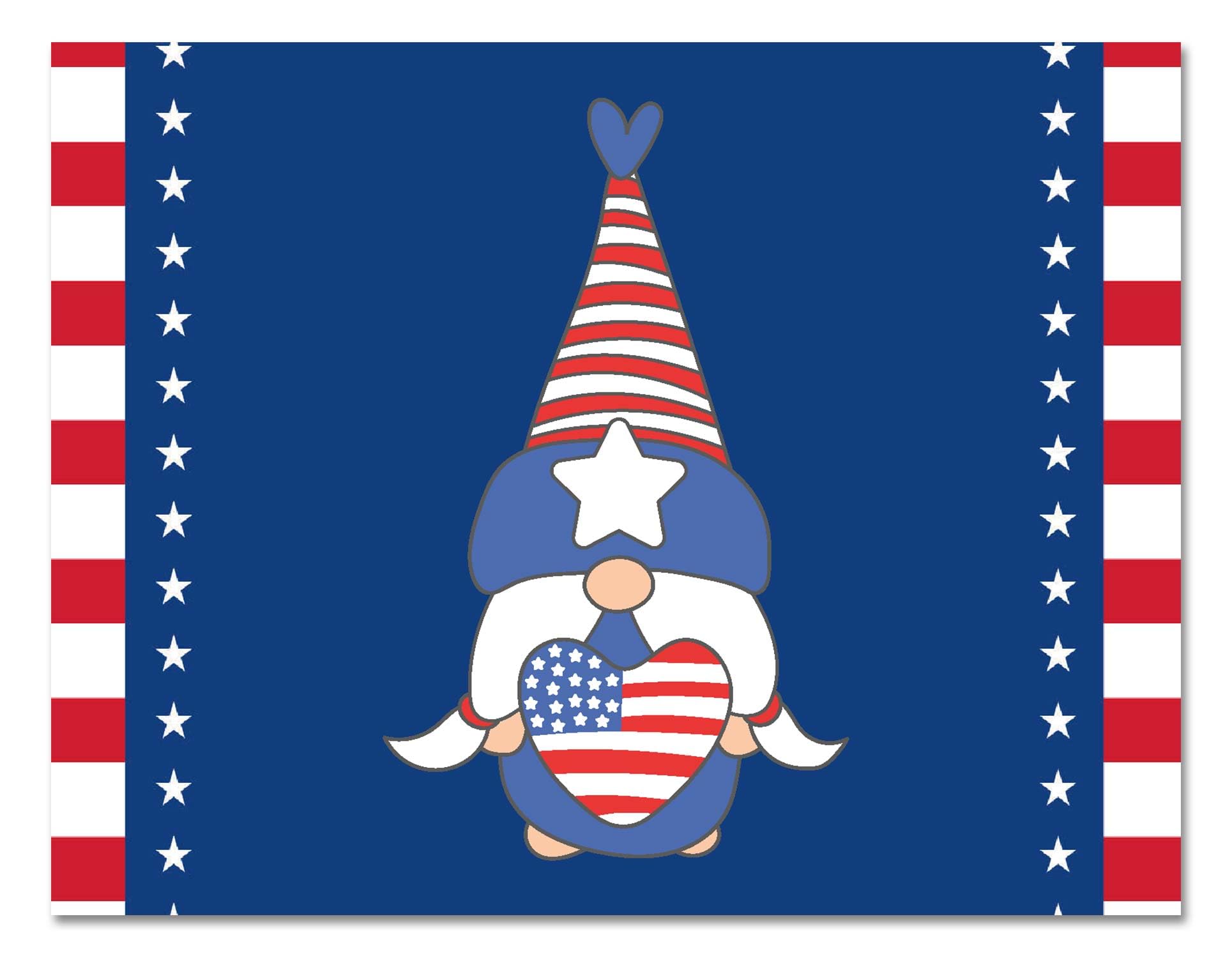 Patriotische Zwergen-Grußkarten – 12 Stück Blanko Mit Umschlägen, A2 (14x10,8 Cm), Perfekt Für 4. Juli & Feiertage