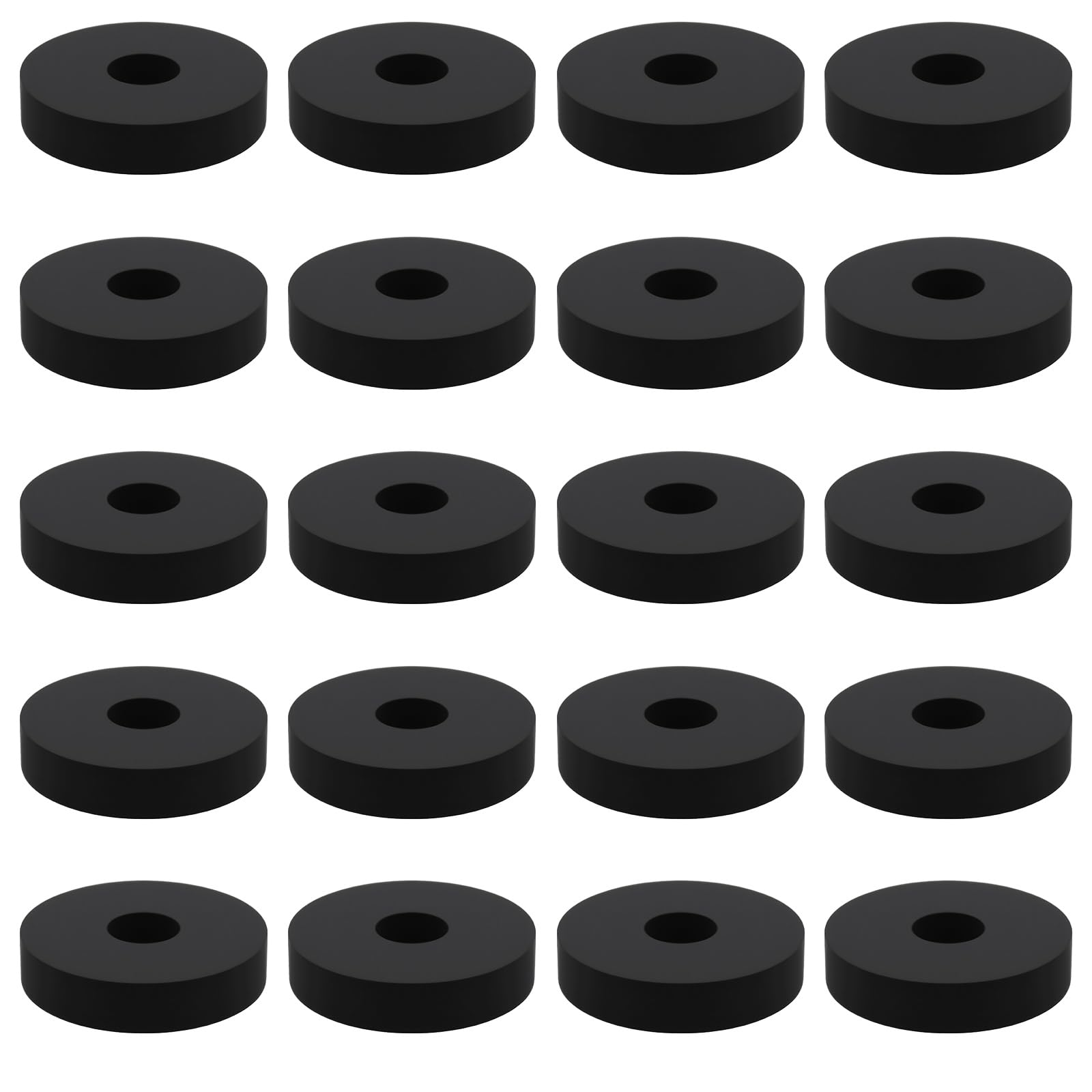 Briny River Black 20Pcs Rubber Washers 20X6x4mm Suitable For Kart Floor Tray Washers