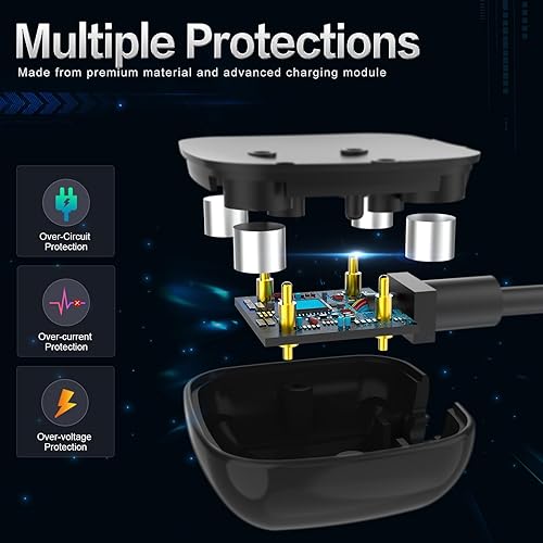 Miniatura 3 de Compatible con Fitbit SenseVersa 3 Paquete de 2 cables de carga USB de repuesto para accesorios SenseVersa 3