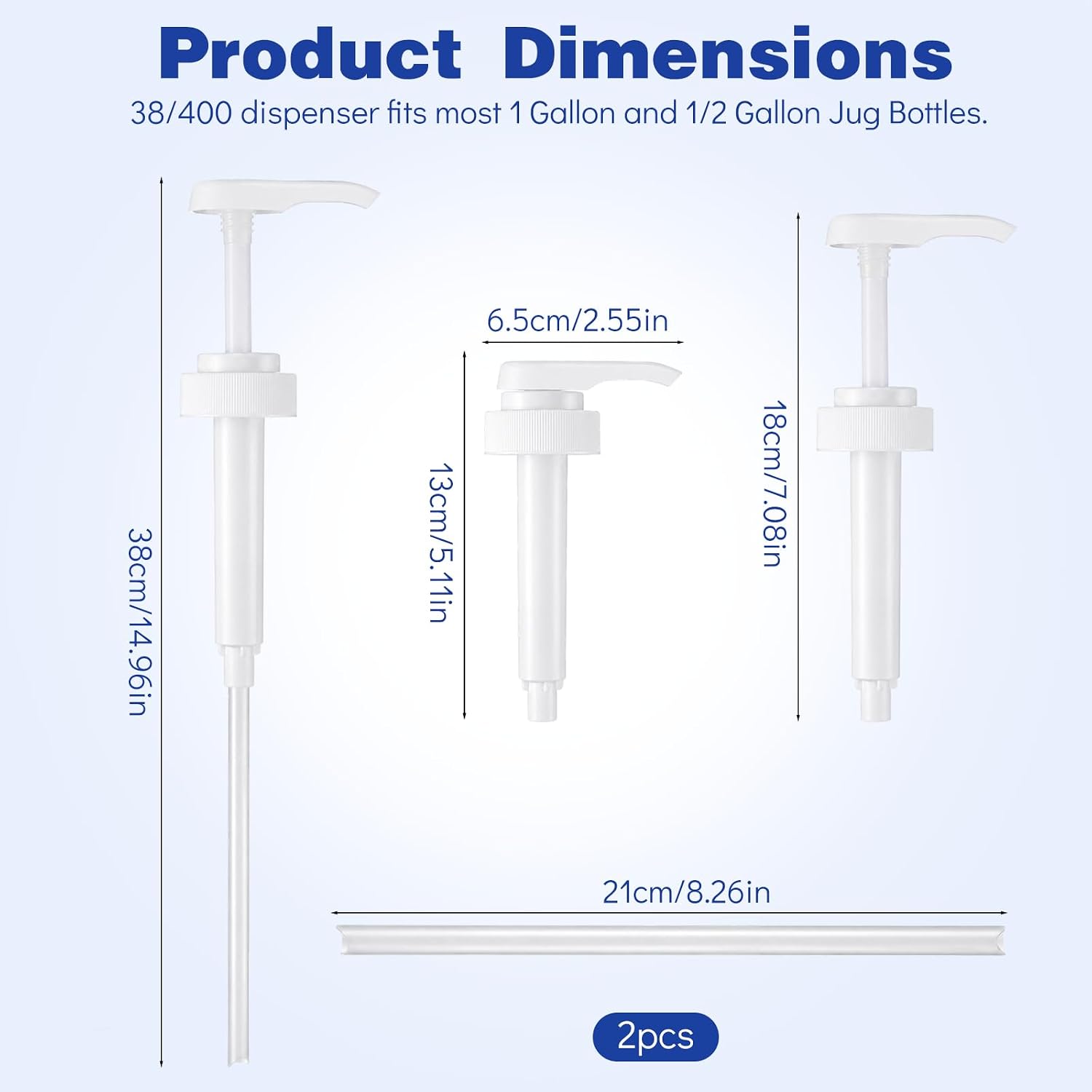 38/400 Pump Top Shampoo Pump Replacement for 1 Gallon Pumps Dispenser Lid