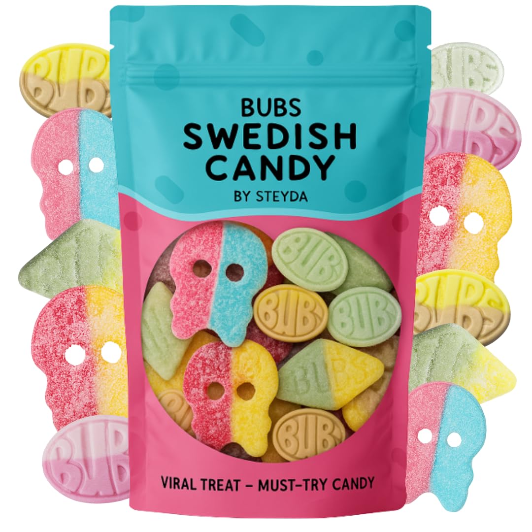 Bubs Swedish Candy 0,5 lb, Swedish Candy Bubs Mix, Skulls