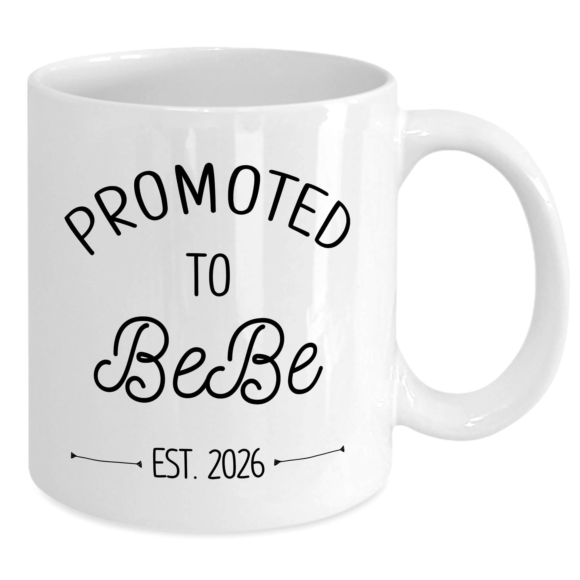 Distypix Promoted to BeBe 2026, Pregnancy Announcement, Baby Reveal For New BeBe, Pregnancy Surprise, BeBe to be, Ceramic Coffee Mug - 15 oz