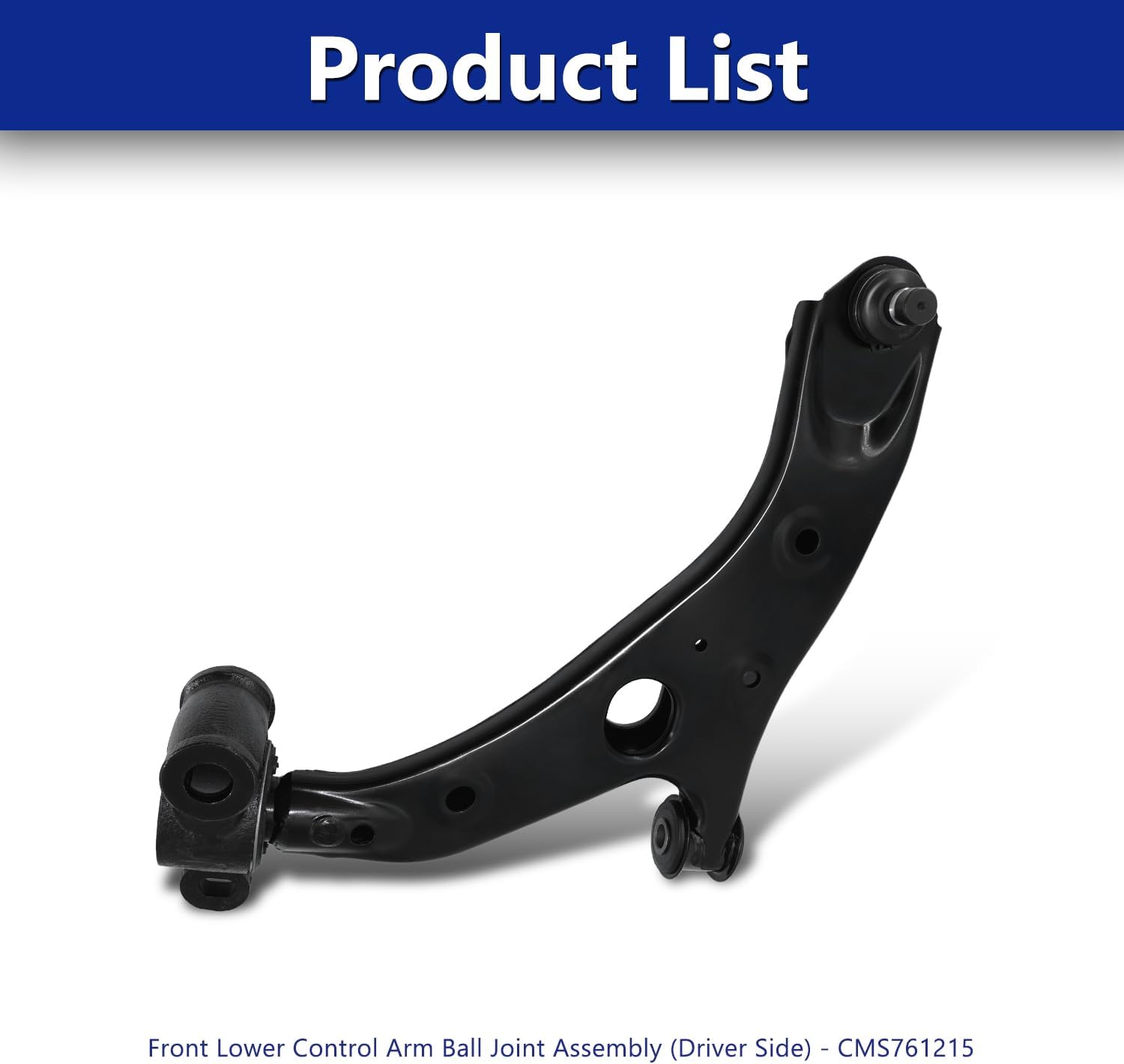 Control Arm Replacement For Front Left Control Arm with Ball Joint Suspension Kit Compatible With 2014-2018 Mazda 3 2014-2018 Mazda 3 Sport - Driver Side