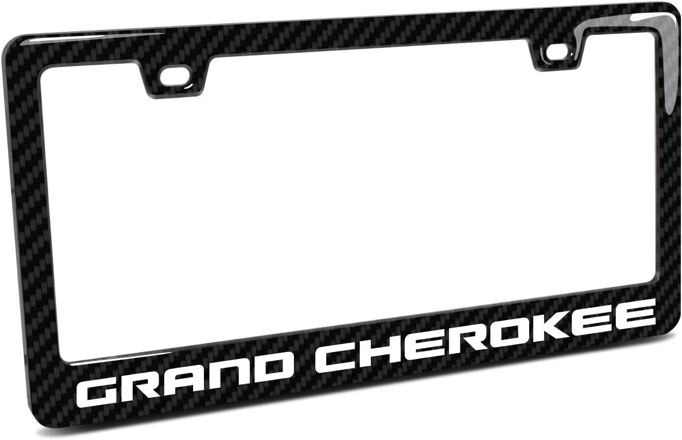 iPick Image for Jeep Grand Cherokee Black Real 3K Carbon Fiber ABS Plastic License Plate Frame
