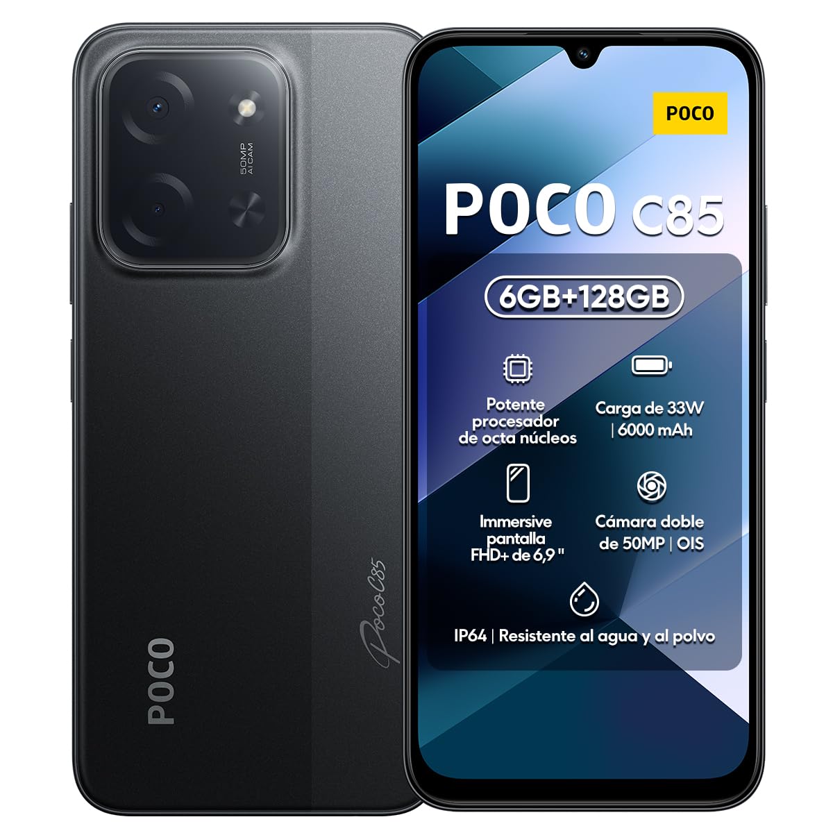 Smartphone Xiaomi Poco C85 NFC Preto 6GB RAM 128GB ROM | Amazon.com.br