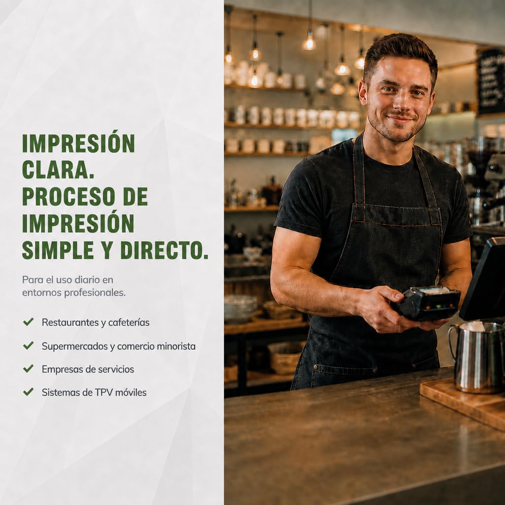 Rollos térmicos de 80 mm x 80 mm x 12 mm para terminal POS, impresora EPOS, sistema POS – Sin BPA – 20 unidades