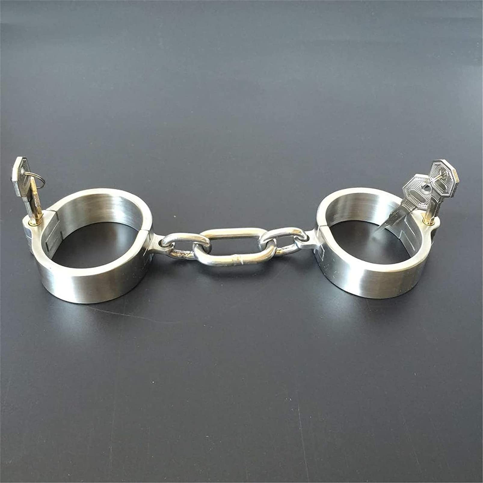 Erotische Metall Sex Handschellen mit Schlüssel, 1 Paar SM Bondage Hand Manschette/Handcuffs Fetisch Slave Restraint Sex Spielzeug für Männer Frauen Cosplay Erwachsene Spiel,Mann 6.5 * 5.3cm