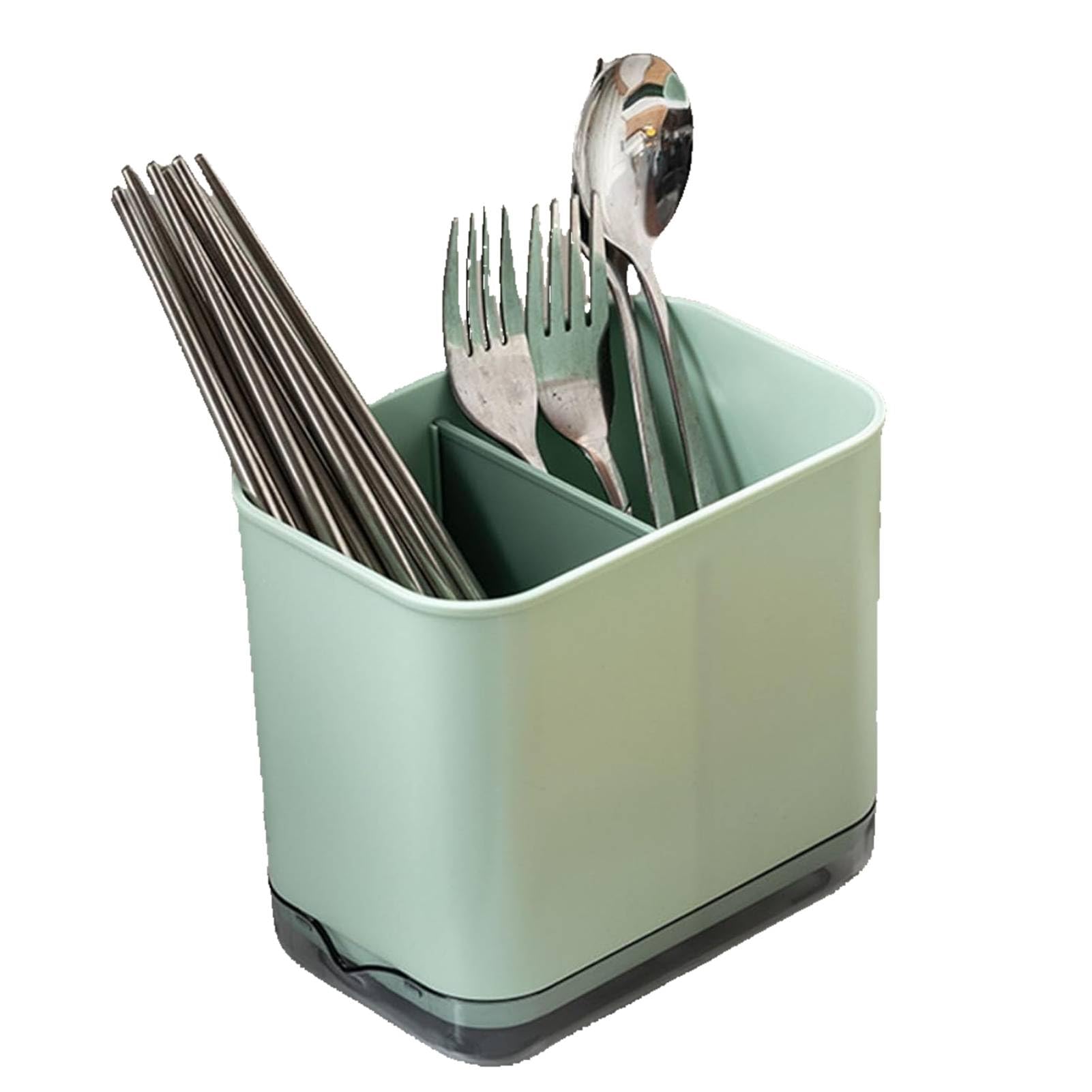 Soporte de palomado de plástico, portavasos para cubiertos de cubiertos creativos. (Verde)