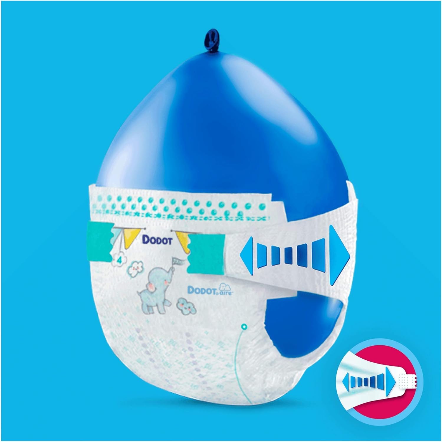 Dodot Bebé Seco - Pañales Talla 3 (6-10kg) - Pack con 186 Pañales