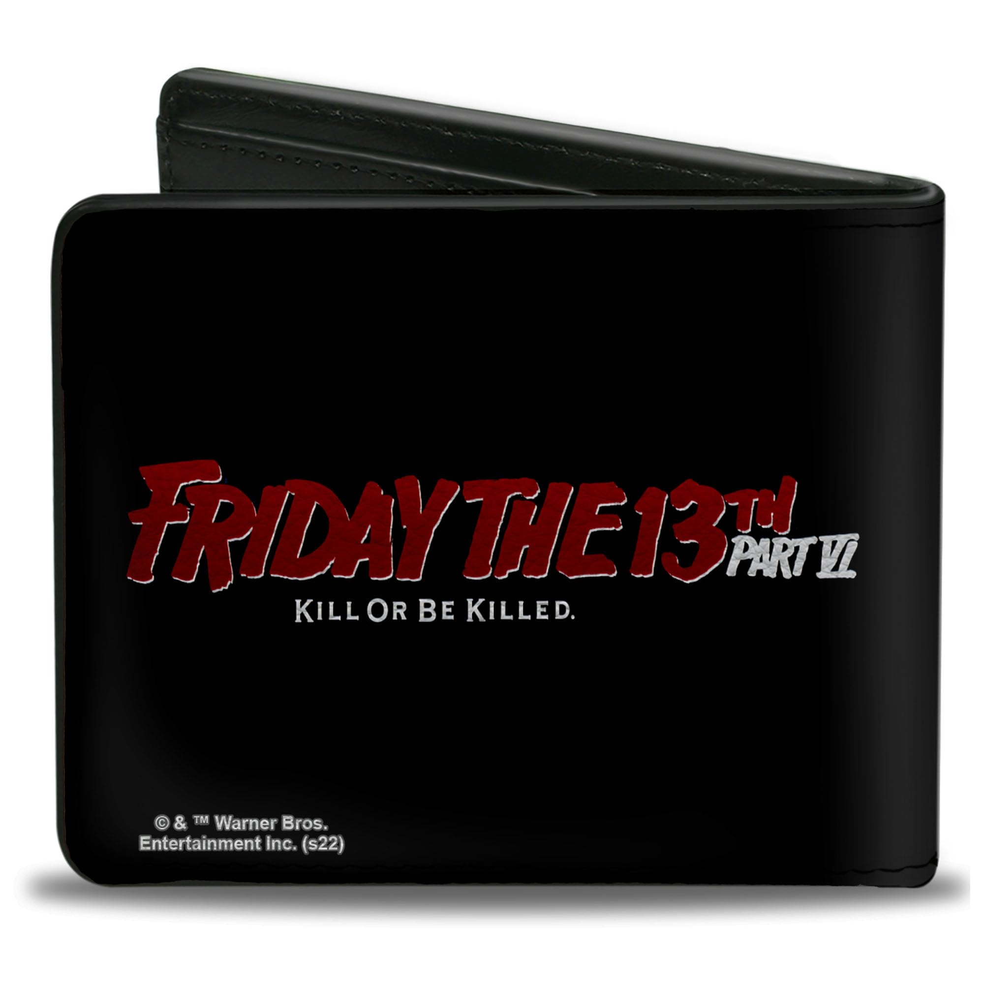 Horror Movies Wallet, Bifold, Friday the 13th Part VI Kill or Be Killed Movie Poster Title, Vegan Leather