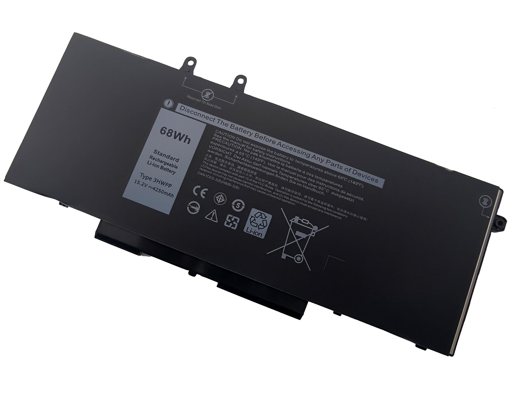 3HWPP 68Wh Batteria per Dell Latitude 5501 5401 5511 5510 5411 5410 Precision 3541 3551 3550 Inspiron 7500 7506 7706 Typ: 3HWPP 3PCVM 10X1J 1VY7F 3YY7F NXM NXM T6DC2 YPVX3 03HWPP 01VY7F 3YNXM