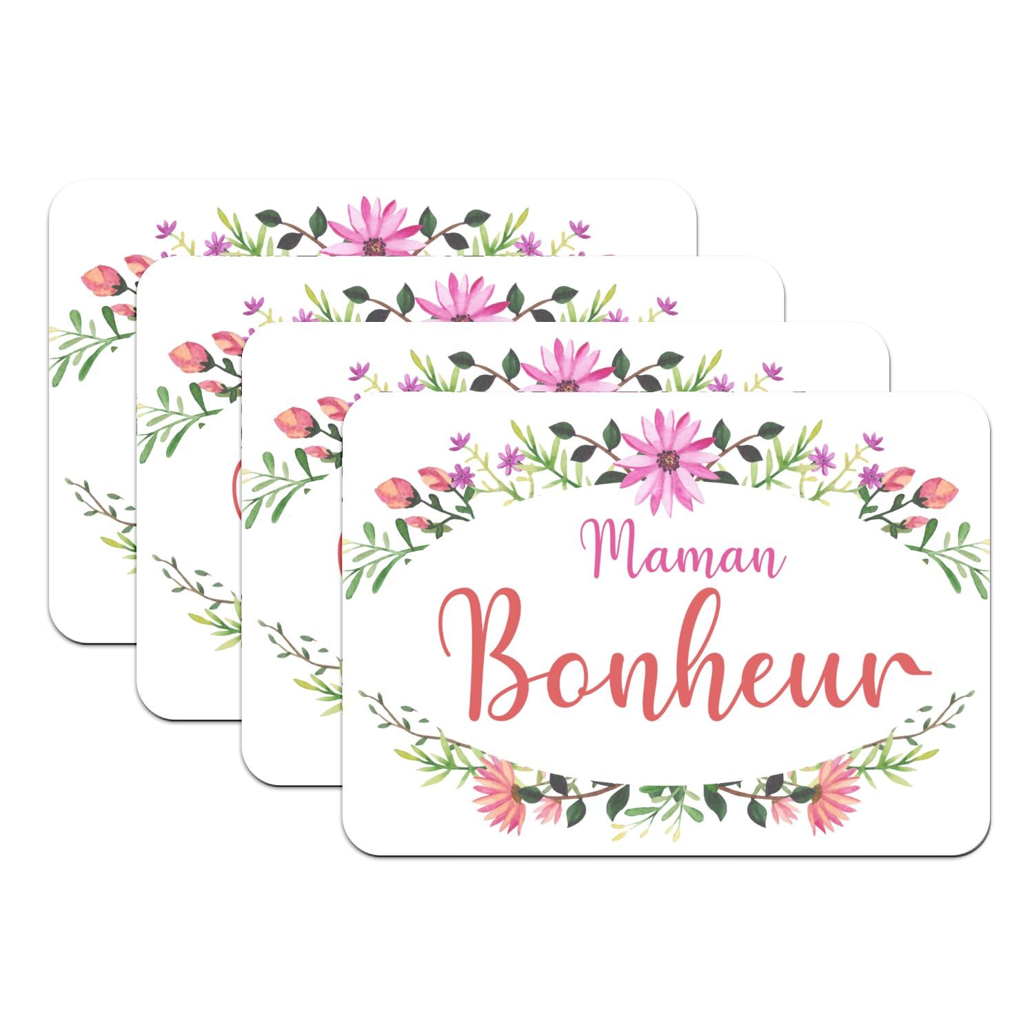 Dessous en caoutchouc mignon calligraphie - Confort durable et grand format