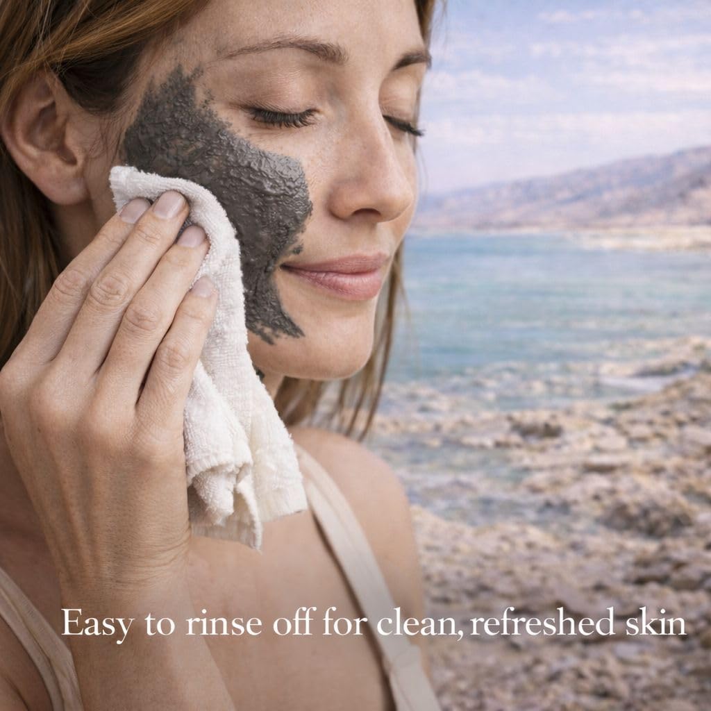 Mud Mask & Bar Soap – Face & Body Detoxifying Mineral Clay – Deep Cleansing & Skin-Refining Care – Spa Quality for Men & Women (Dead Sea Salt Duo Set)