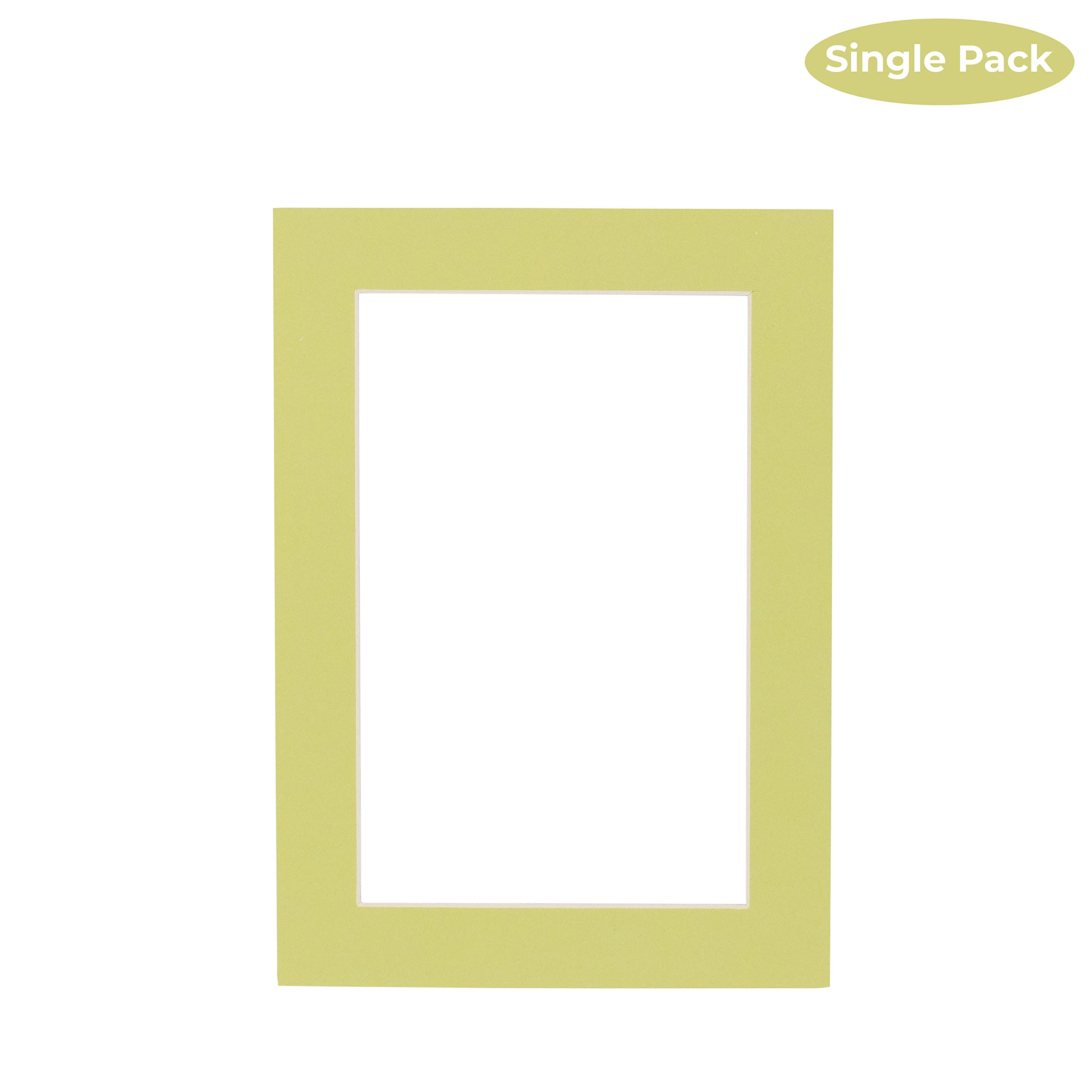 CountryArtHouse Pistachio Acid Free 18x24 Picture Frame Mats with White Core Bevel Cut for 13x19 Pictures - Fits 18x24 Frame - One Mat