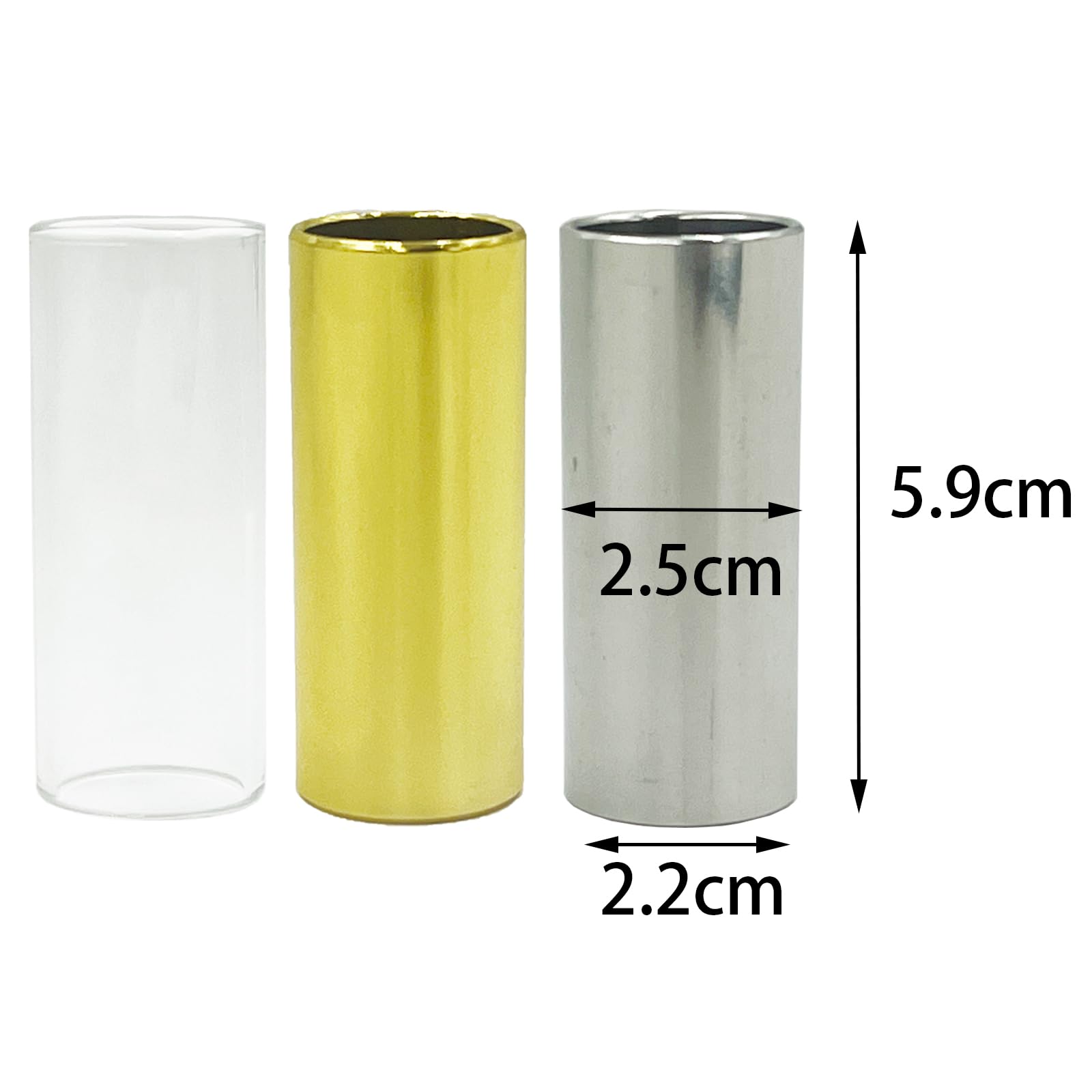 DUGYIRS Set Chitarra Slide E Plettri - 3 Slide (metallo/vetro), 8 Plettri Dita, 5 Plettri Chitarra, Per Musicisti - Foto 7