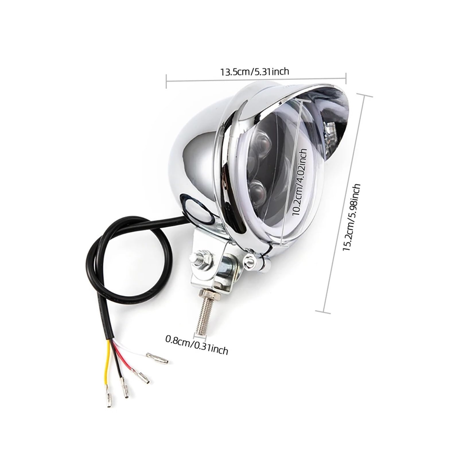 SANCAK Fari Per Motociclette Per Vecchi Per Scuola Per I Tour Per Motociclette Cromate Fari Universali A LED 12V Fendinebbia