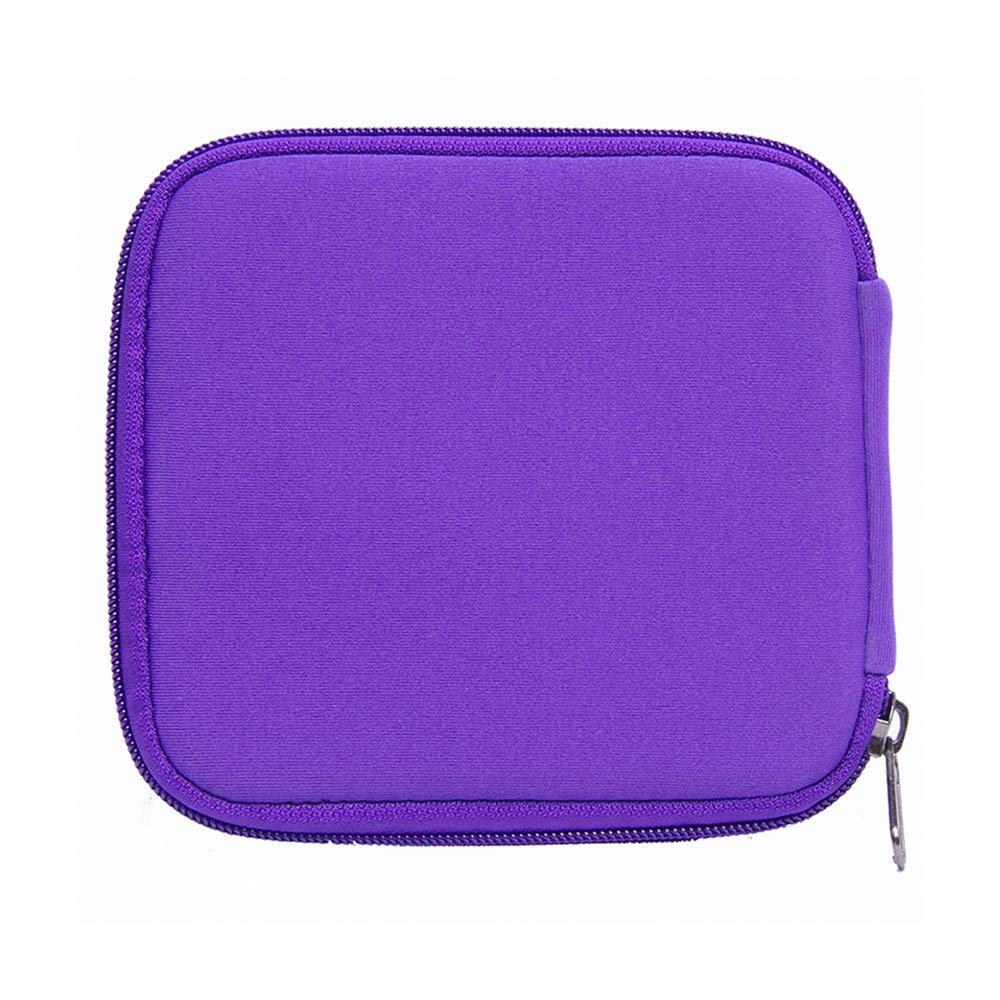 Durable Essential Oil Storage Case Traveling Carrying Oil Holder For 10 Bottles Holds 10 Ml Vials - Fit for Young Living (Color : Purple, Size : 14X15X1.5CM)