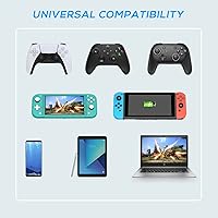 Vista 7 de FYOUNG Cable de carga para PlayStation 5Xbox Series XSpara Switch OLEDSwitch LiteSwitch 2 Controller, cable de carga rápida USB tipo C trenzado