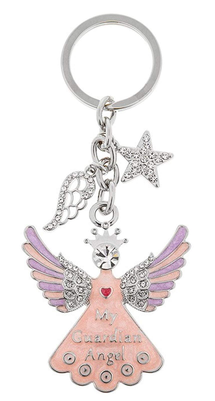 Joe Davies Equilibrium Stylish Enamel Keyring Charm My Guardian Angel