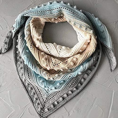 1 Skein/Pack Yarnart Flowers Gradient Yarn, Each Ball 8.8 Oz ( 250gr) / 1094 Yards (1000m), 55% Cotton 45% Acrylic, Superfine Fingering Weight For Knitting And Crochet, 270 - Light Blue Pink