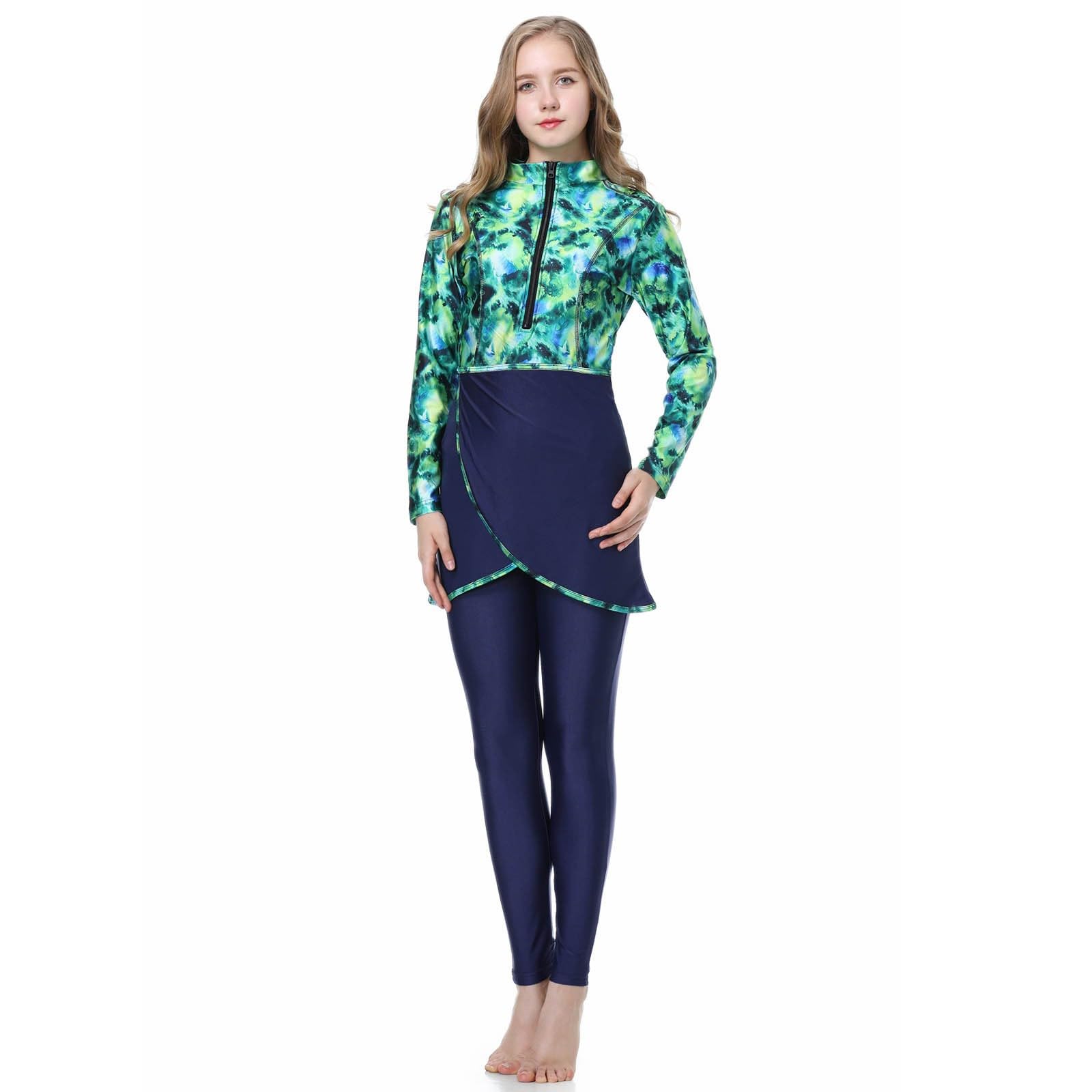 Muslimische Badeanzug Damen: Burkini Uv Rashguard Große Größe Shape Swimsuits for Women Badebekleidung Slim Fit Push Up Badeanzüge Swim Suit Bauchweg Bademode Schwimmanzug