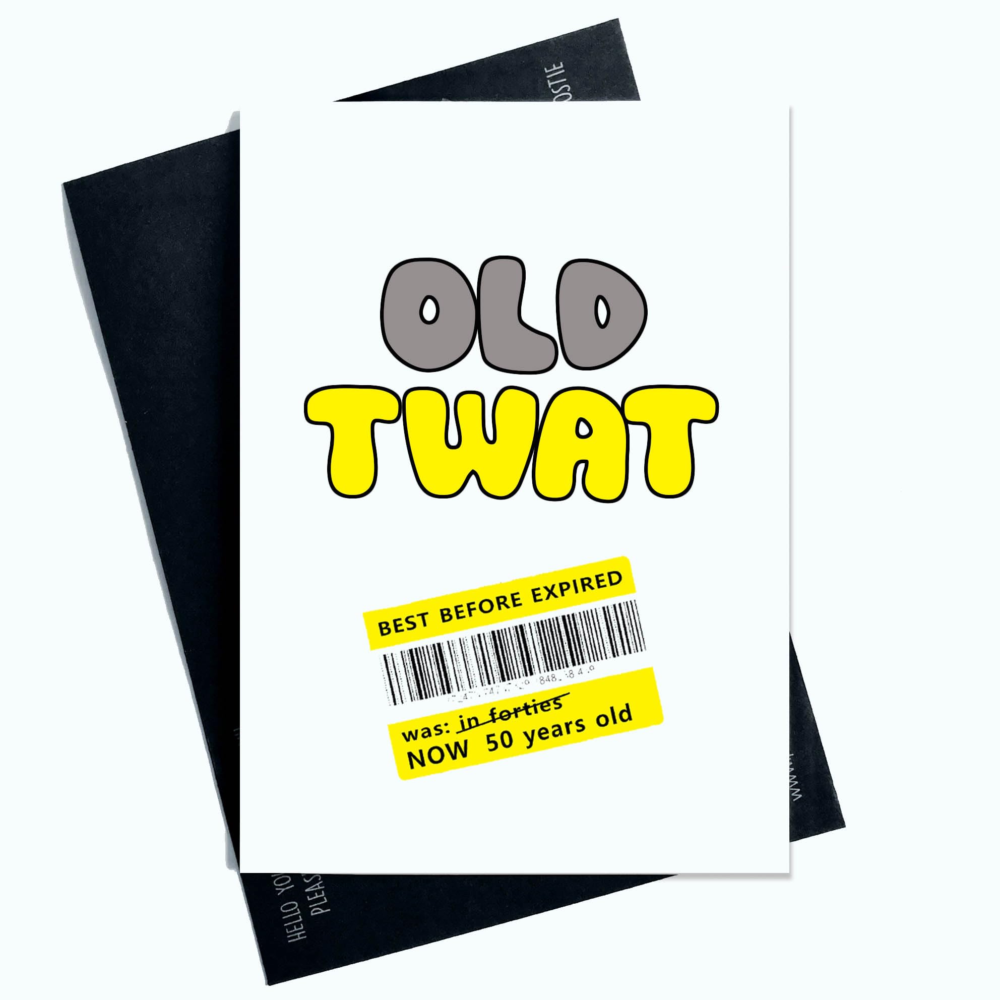 Funny Joke Birthday Card For Him Old T*at Funny Reduced Sign Novelty Greeting Card For Dad For Friends/Family Joke Birthday Card AP98