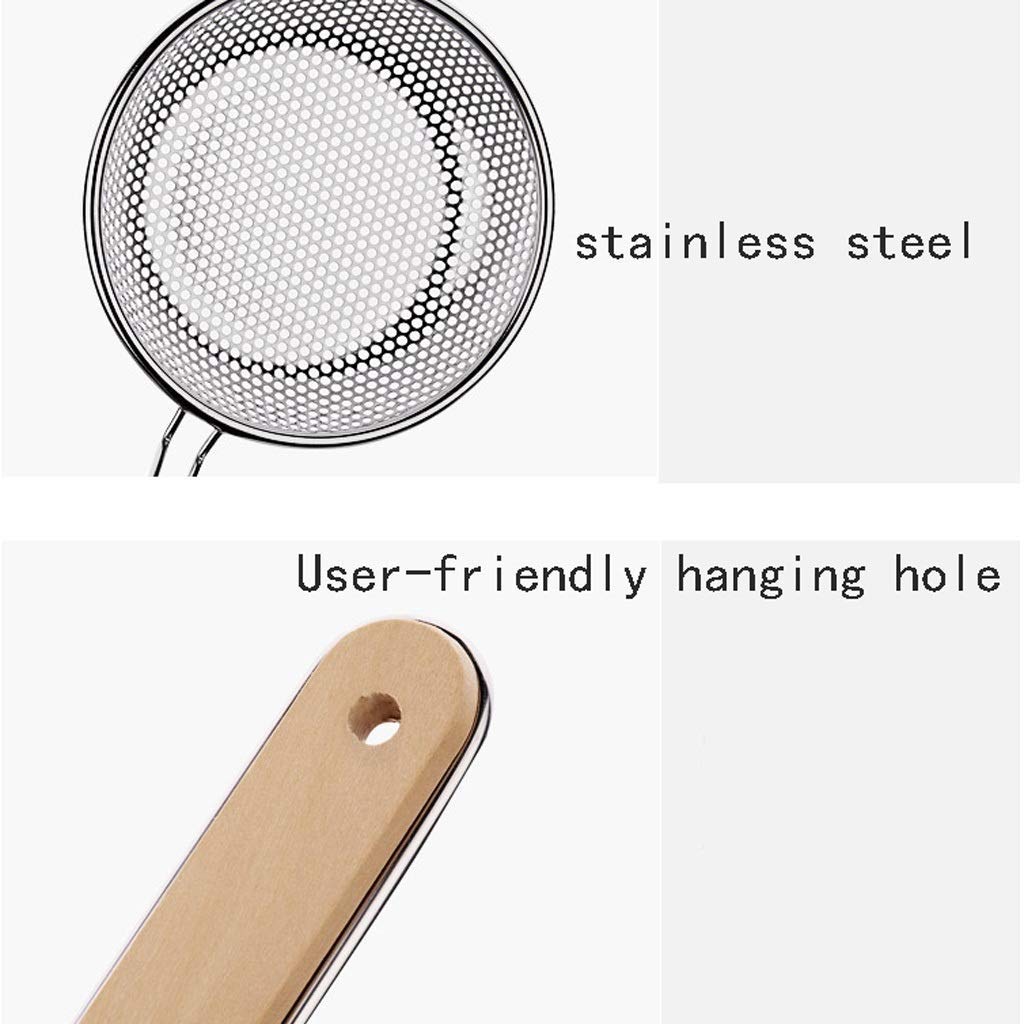 Cuchara de sopa, espumadora, cuchara ranurada, cuchara de cocina, colador, sopas, pasta, mango cómodo, colador, cucharón para cocina (color 16 cm) (16 cm)