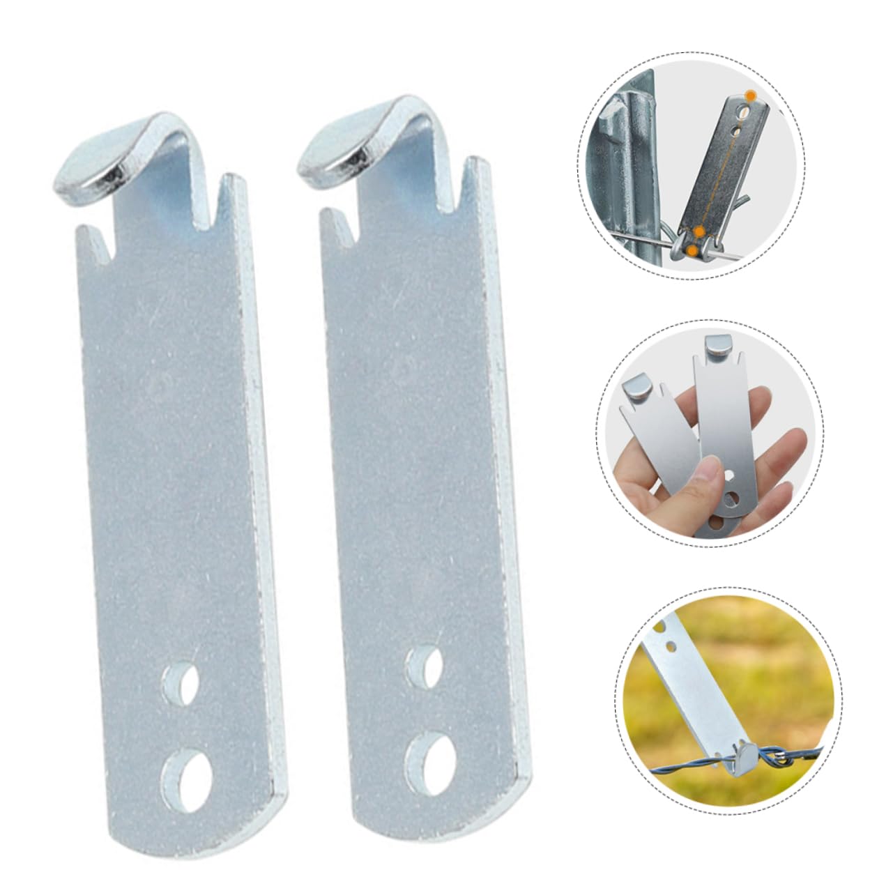 HANABASS 6pièces Tendeur De Câble Acier Inoxydable Outil De Fixation pour Corde Métallique Installation Facile sur Fences Agricoles Construction